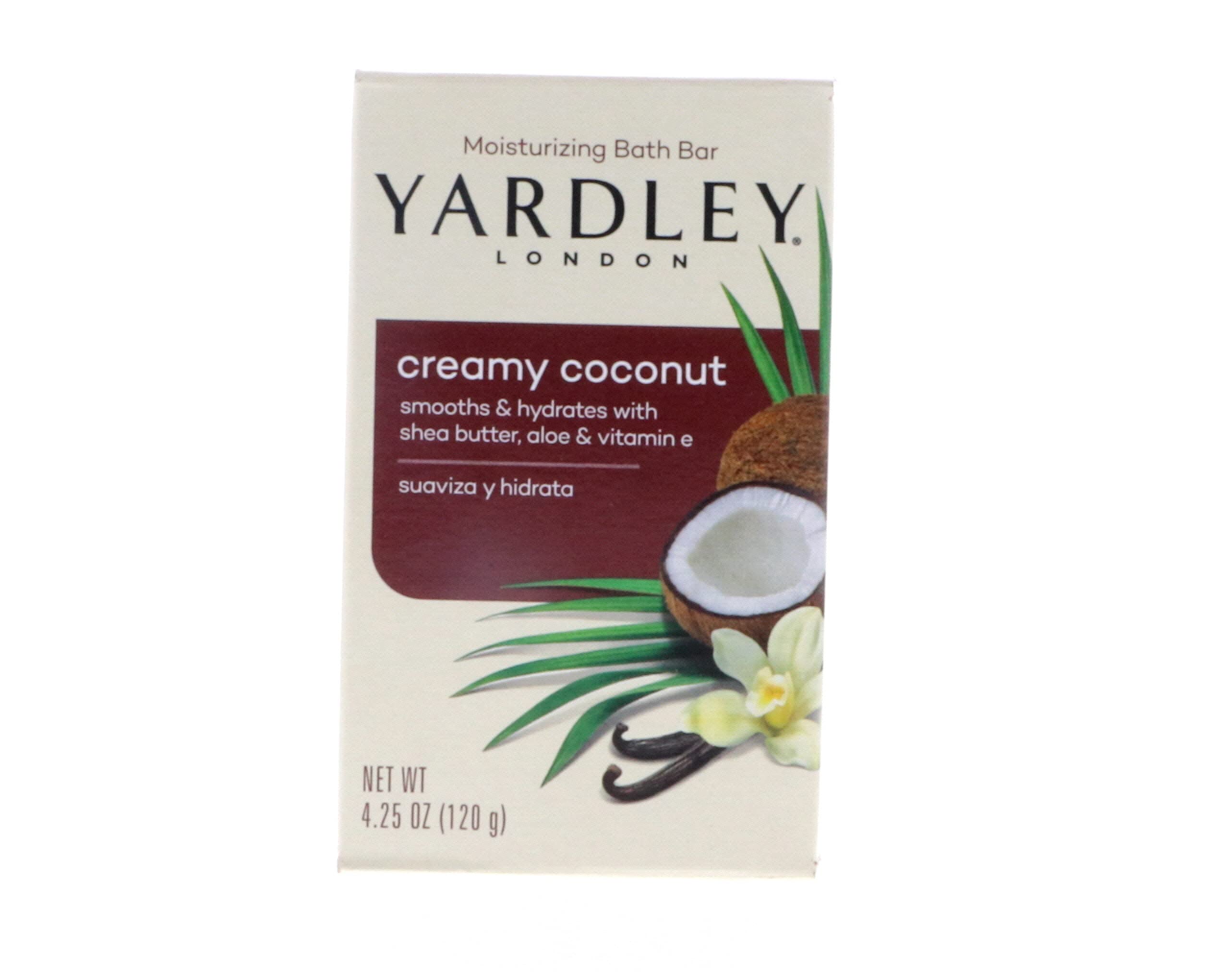 Yardley Creamy Coconut Bath Bar, 4.25 Oz Pack Of 8