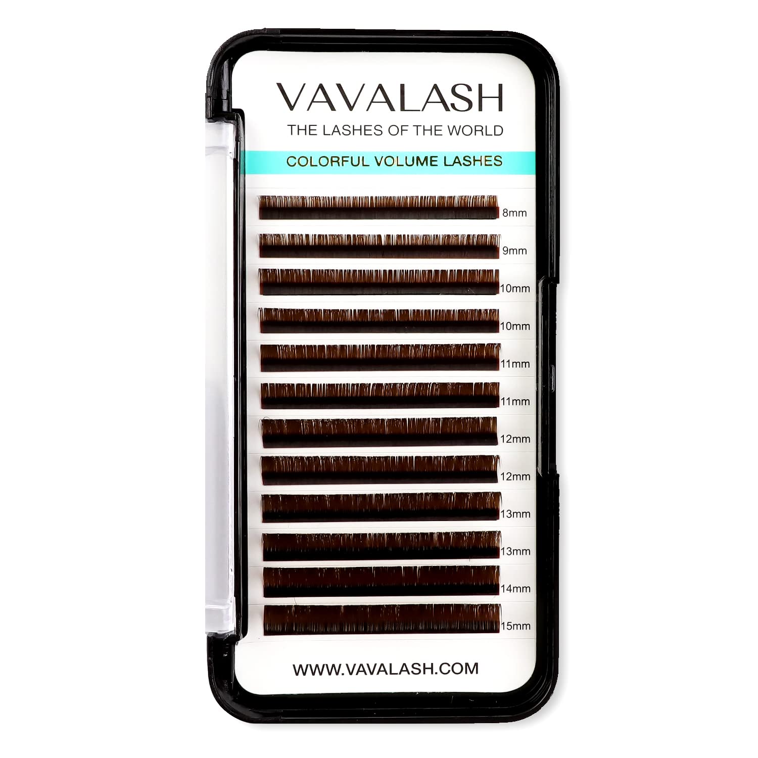 Colored Lash Extensions 0.07mm C Curl Brown Individual Volume Lashes Extensions 13-20 Mix Length Color Eyelash Extensions for Sa