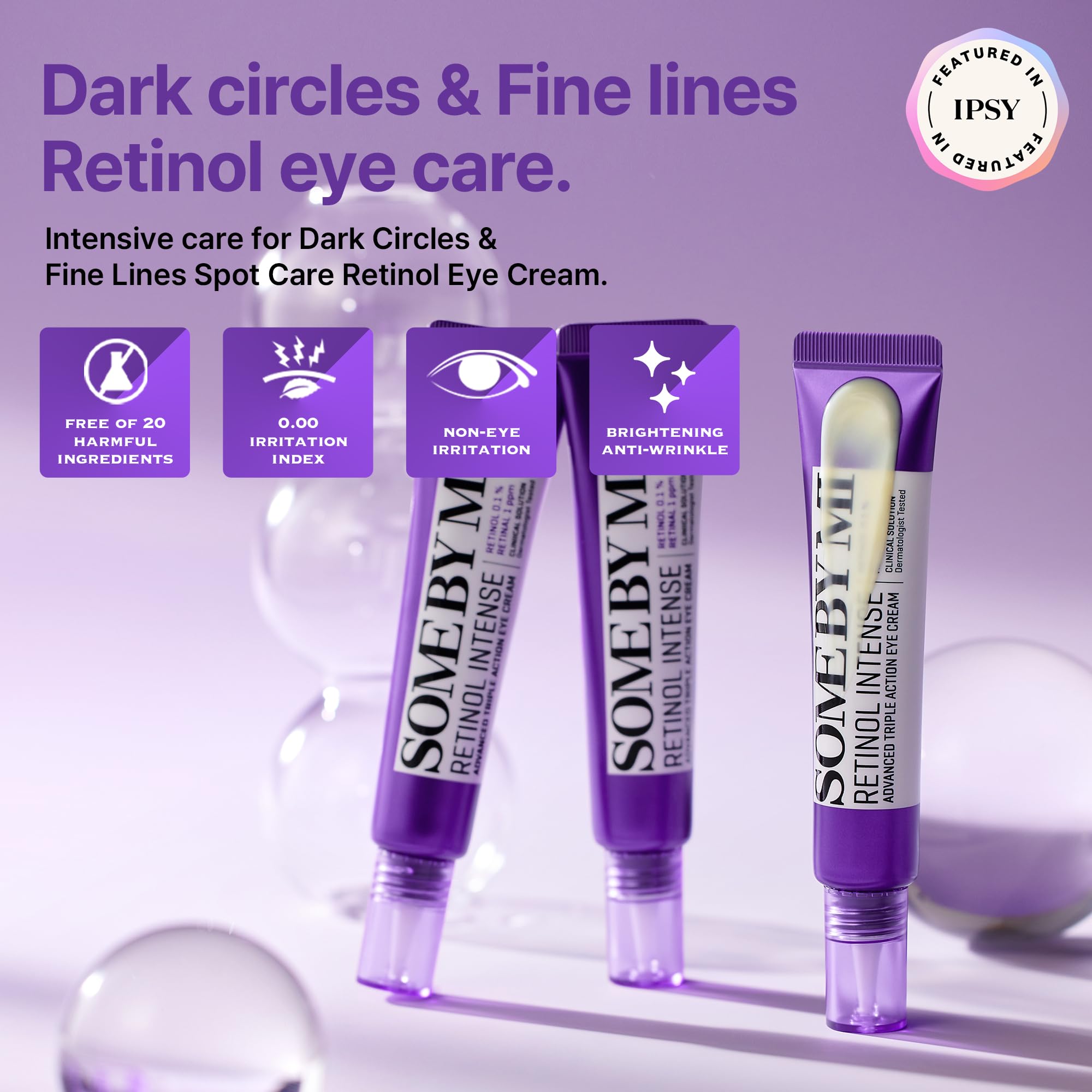 SOME BY MI Retinol Intense Advanced Triple Action Eye Cream - 1.01Oz, 30ml - Korean Retinol Under Eye Cream Anti Aging for Fine