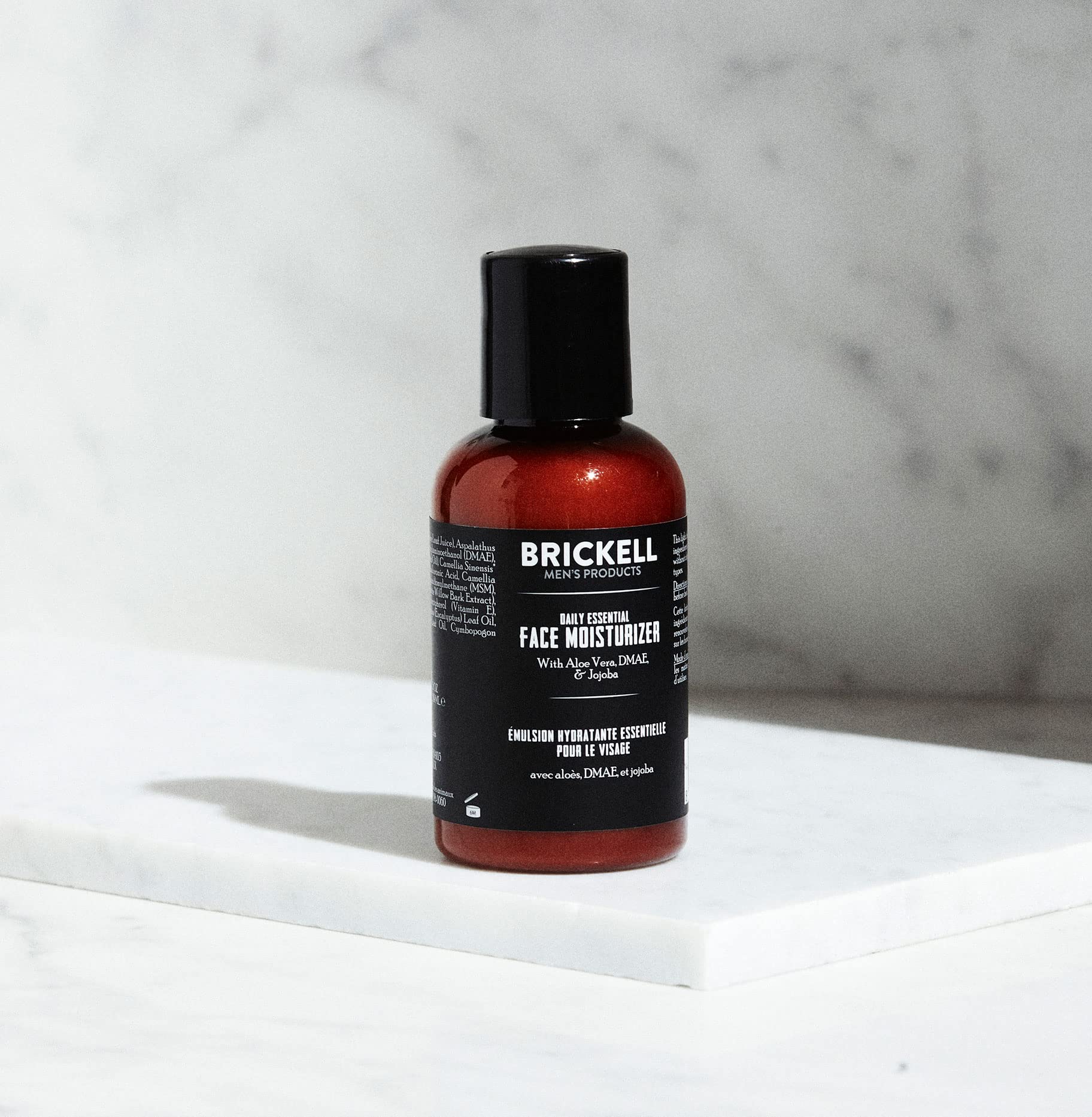 Brickell Men's Daily Essential Face Moisturizer for Men, Natural and Organic Fast-Absorbing Face Lotion with Hyaluronic Acid, Gr