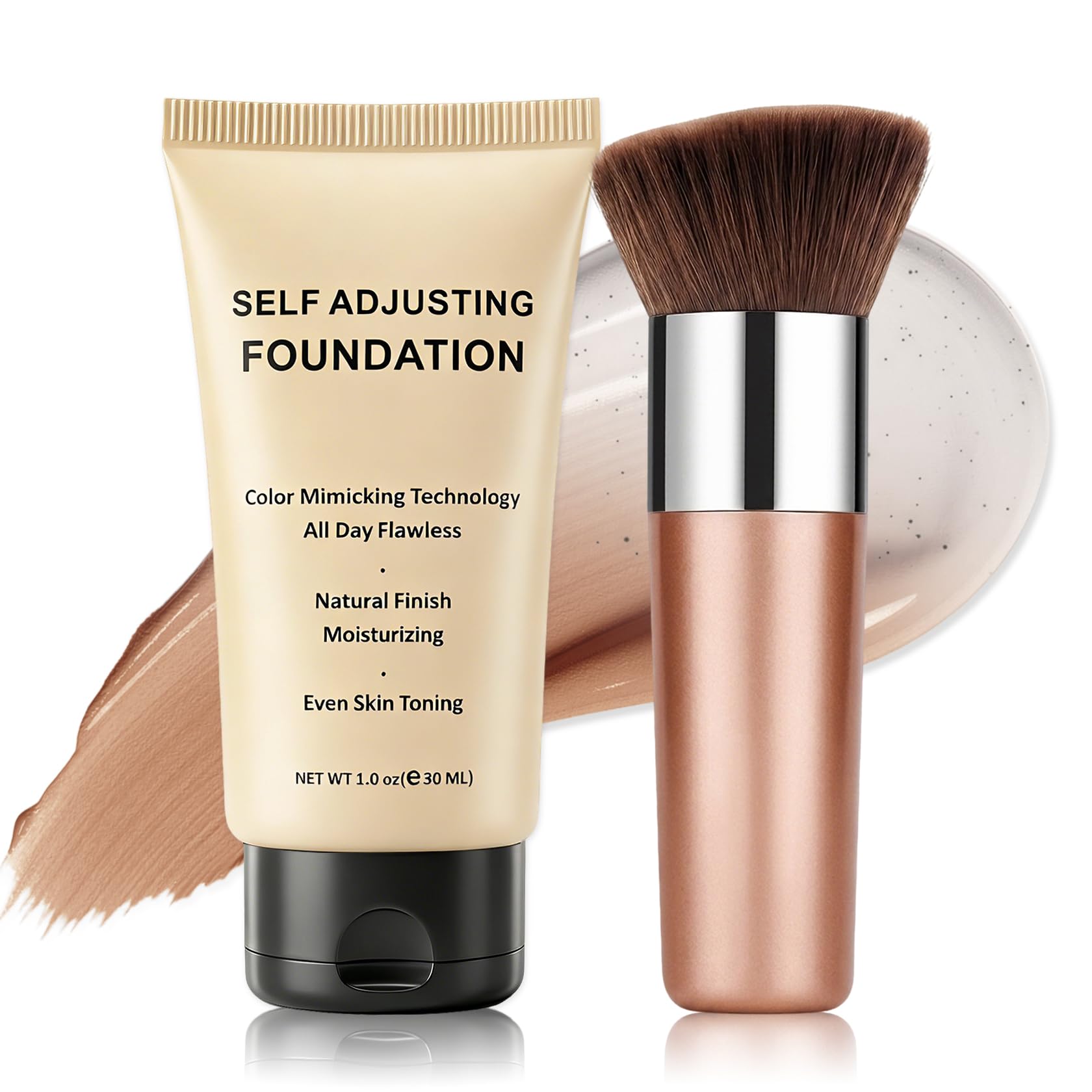 UAOE Color Changing Foundation for Mature Skin,1.01 FL.OZ,03 Dark
