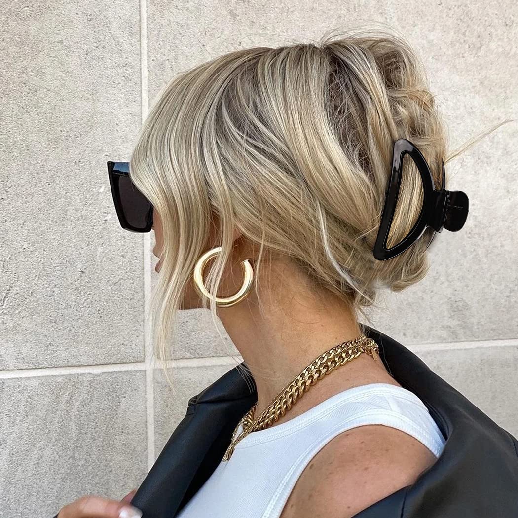 Canitor 4Pcs Hair Claw Clips, Hair Clip For Women Semicircle Hair Clips Claw Clips Hair Clips For Thick Hair Hair Clips For Thin