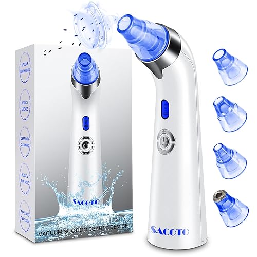 Blackhead Remover Pore Vacuum, Face Suction Pore Cleanser, 5 Suction Power Electric Blackhead Extractor Tool, 4 Probes, Blackhea
