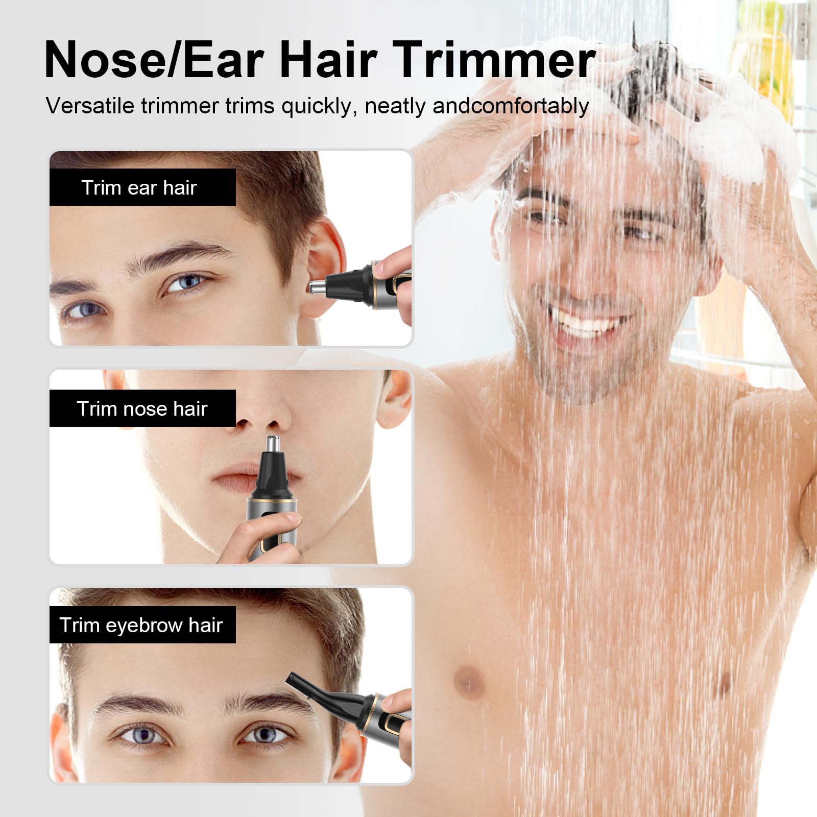 Xoomrscp Nose Hair Trimmer For Men, Painless Usb Rechargeable Nose Hair Trimmer, Ear And Nose Hair Trimmer For Men, Professional