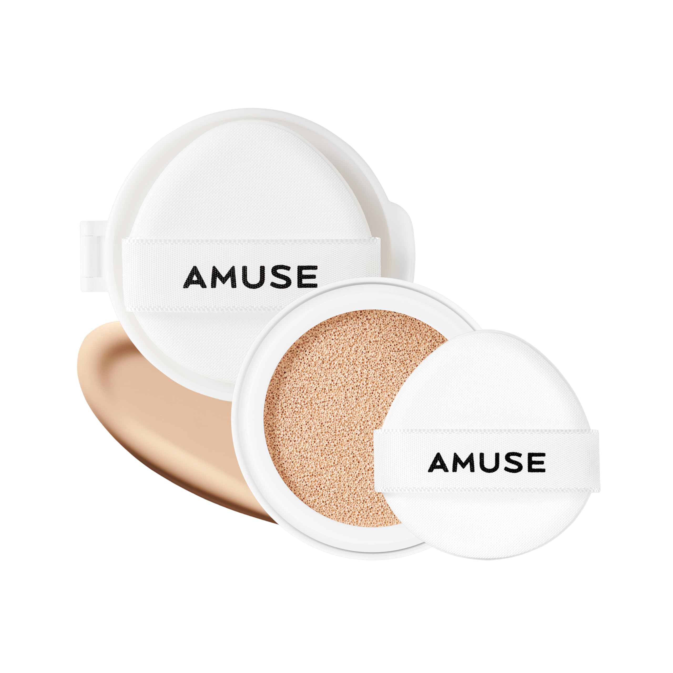 AMUSE SEOUL Ceramic Skin Perfector Cushion Foundation Refill (03 HONEY REFILL)  Flawless Coverage, Semi Matte Glow, Long Lastin