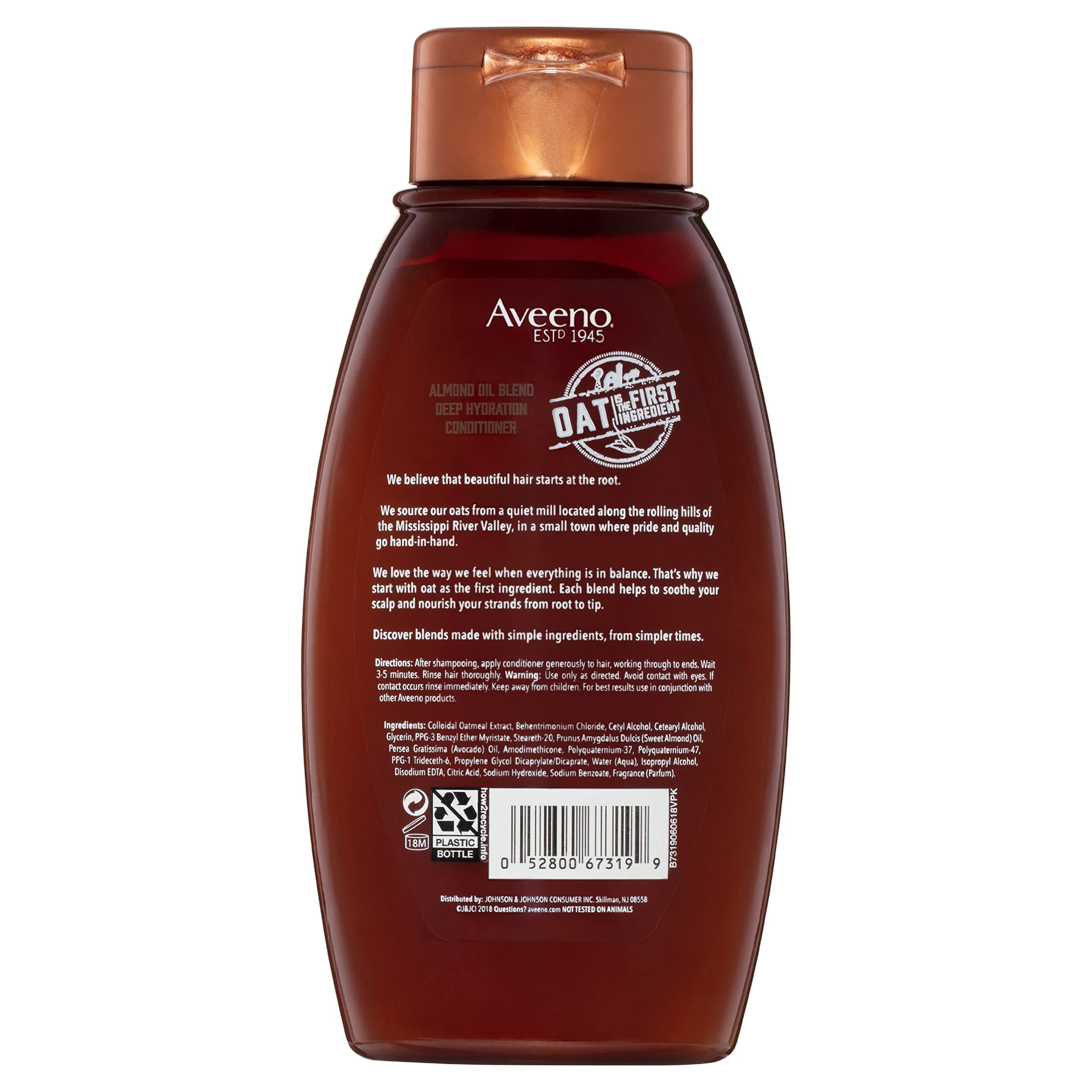 Almond Oil Blend Sulfate-Free Conditioner with Avocado Oil for Intense Hydration, Deep Moisturizing Conditioner for Thick, Curly