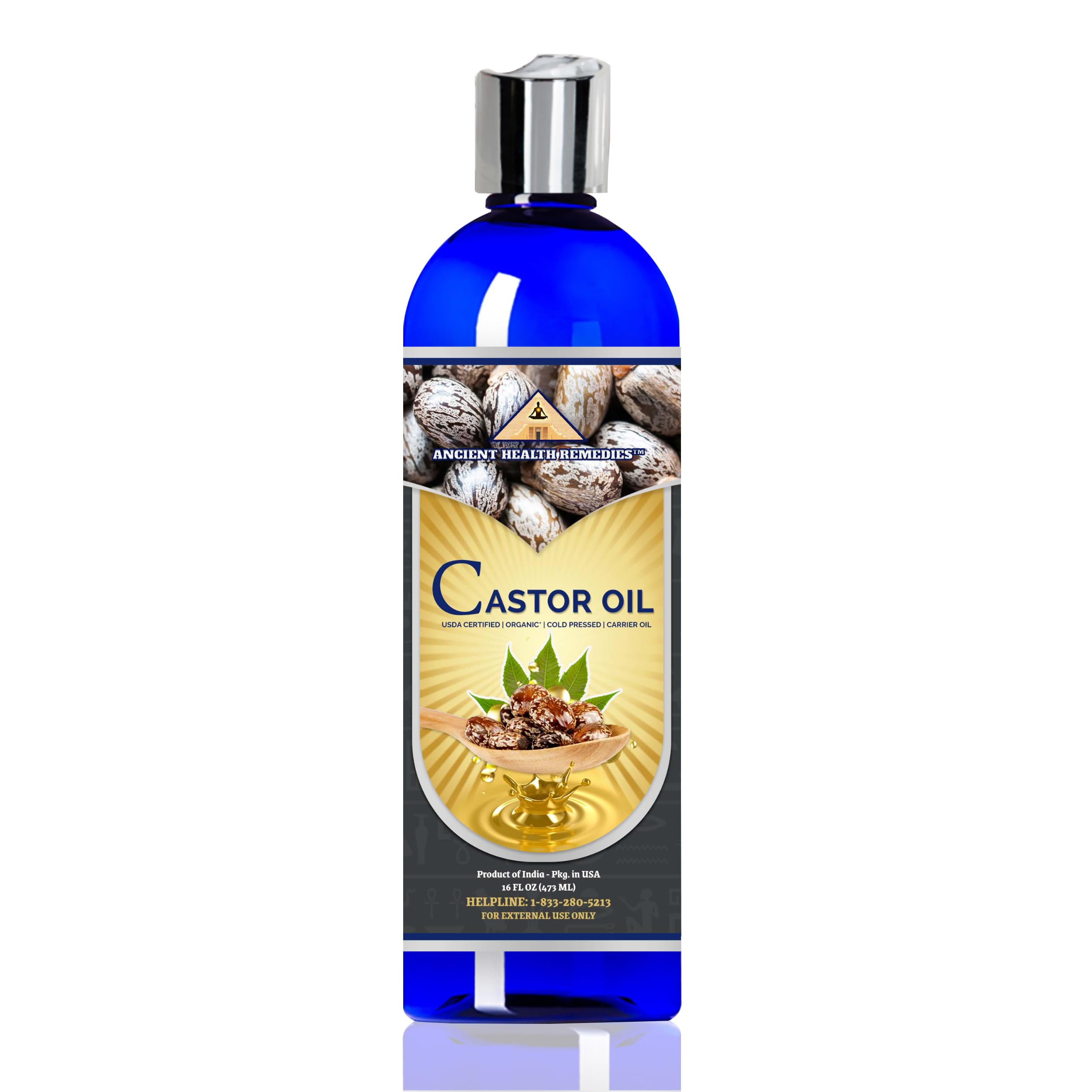 ANCIENT HEALTH REMEDIES USDA Castor Oil (32 oz)