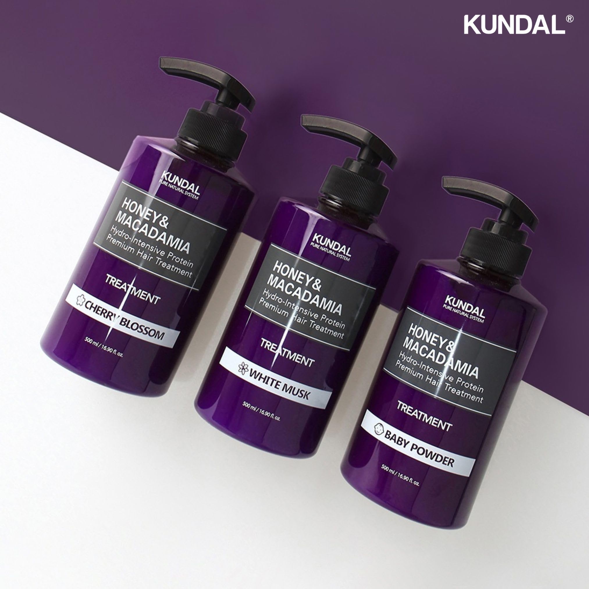Kundal Natural Hair Shampoo And Conditioner 500Ml 2Set (White Musk)