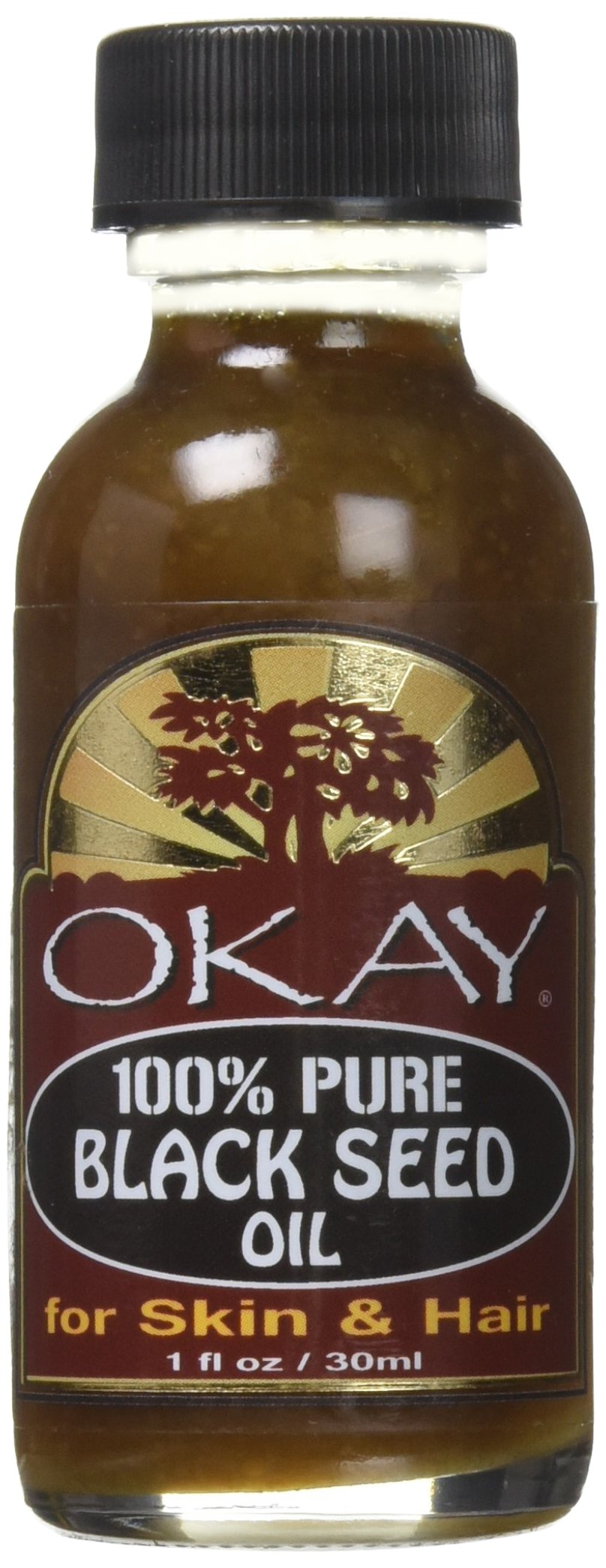 Okay 100% Pure Black Seed Oil for Hair & Skin, 1 Oz (OKAYBLKS1)
