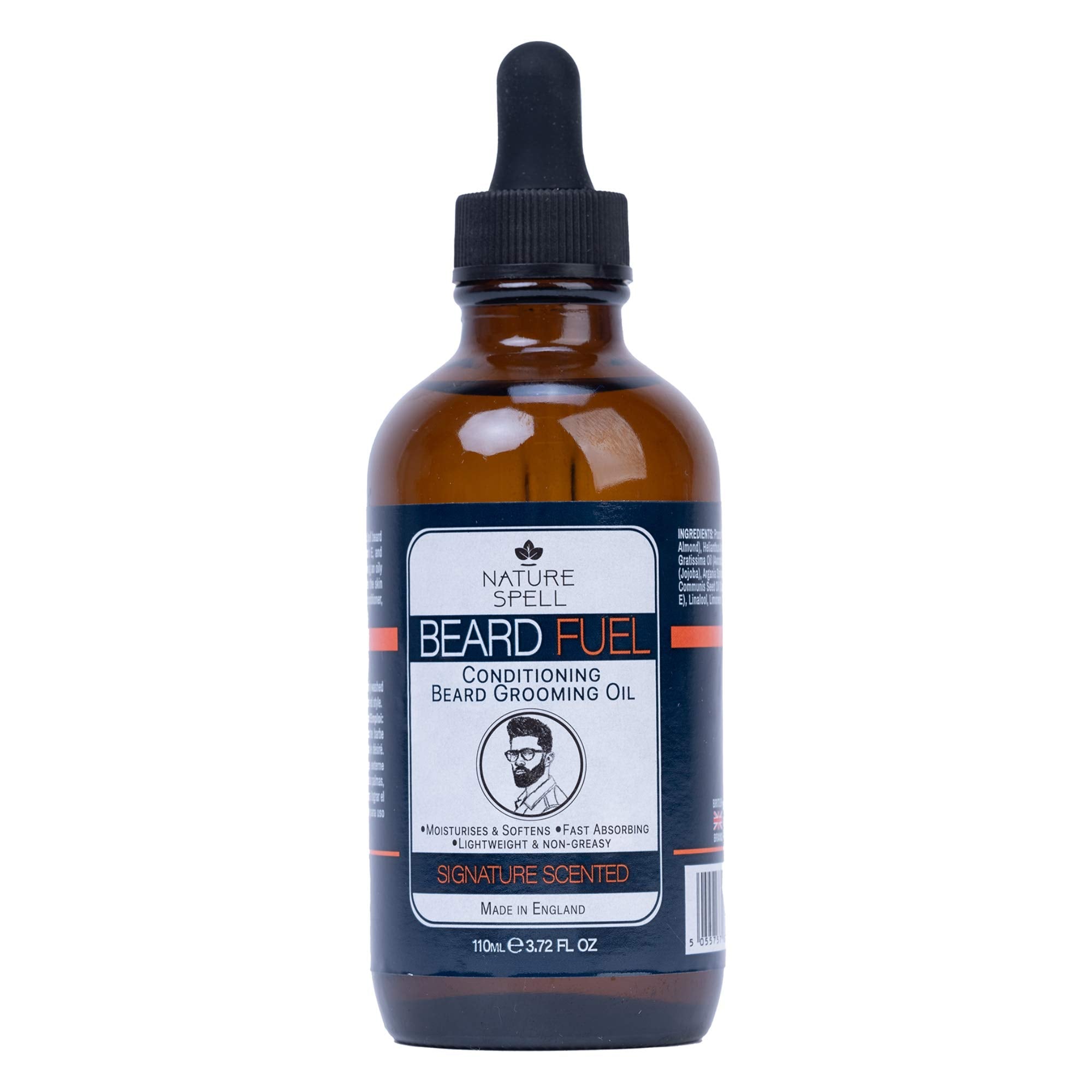 Nature Spell Beard Growth Oil for Men, Promotes Thicker, Fuller Facial Hair, With Argan, Jojoba & Castor Oils, XL 3.72 Fl Oz