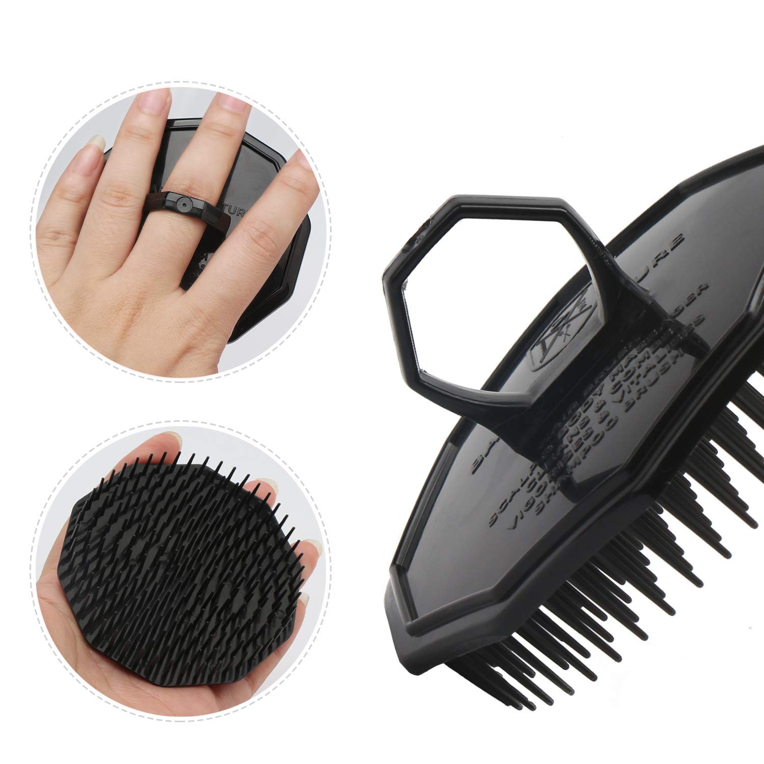 Scalp Massage Shampoo Brush, Segbeauty 4Pcs Massage Hair Brushes Floriated Shower Comb For Deep Cleaning Hair Men 'S Hand Brush