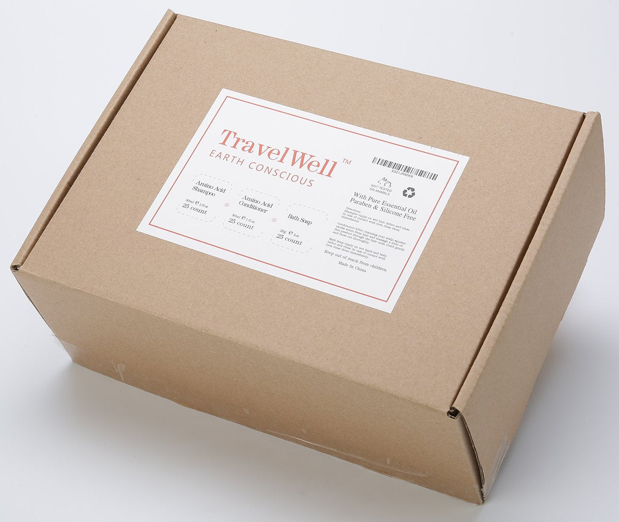 Travelwell Hotel Amenities Toiletries Individually Wrapped 30Ml Shampoo 25 Bottles + Conditioner, 25 Bottles + 28G Mini Soap Bar
