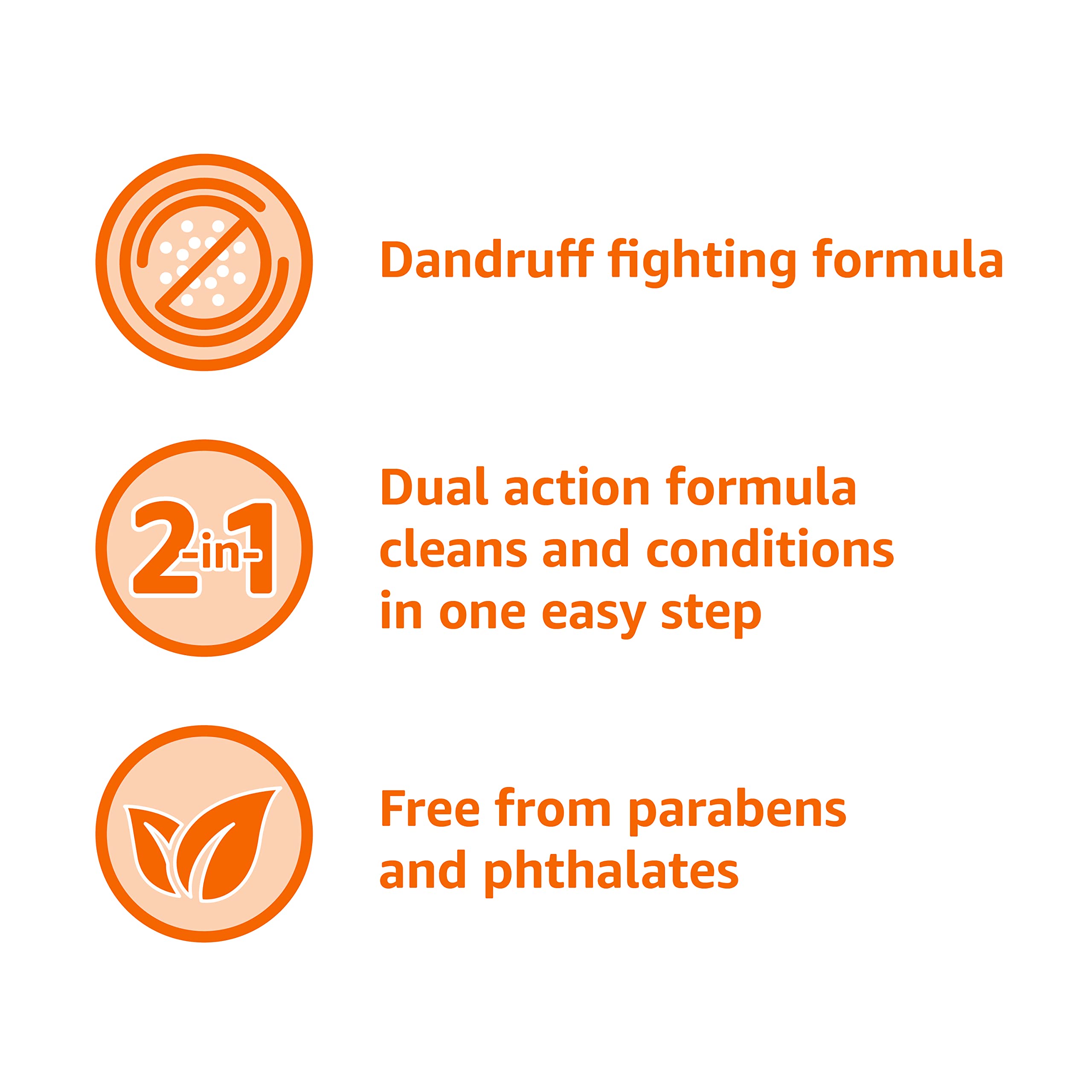 Amazon Basics 2-in-1 Dandruff Shampoo & Conditioner, Gentle and pH Balanced, 12.5 oz (pack of 1) (Previously Solimo)