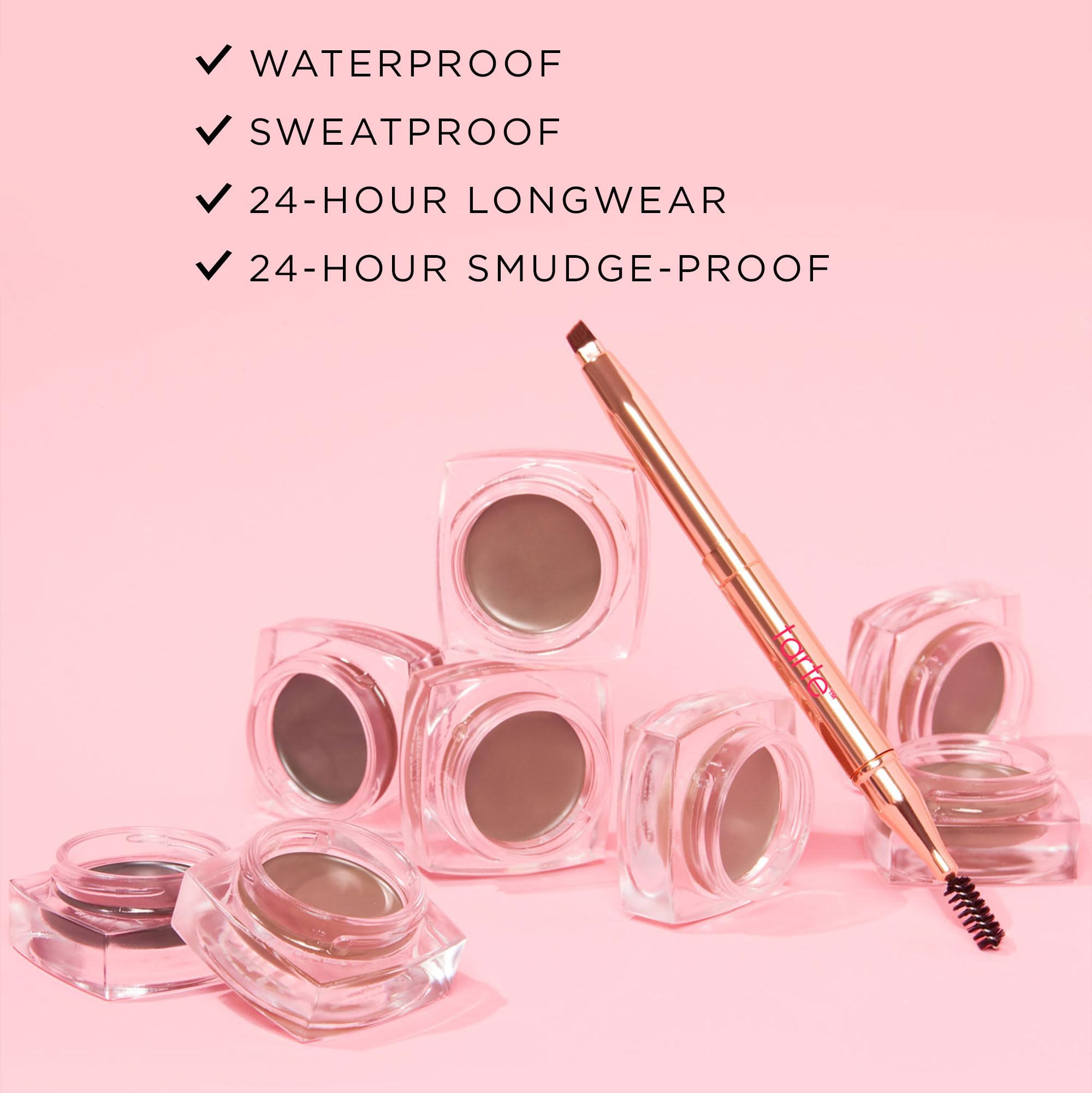 tarte big ego frameworker brow pomade - medium cool brown