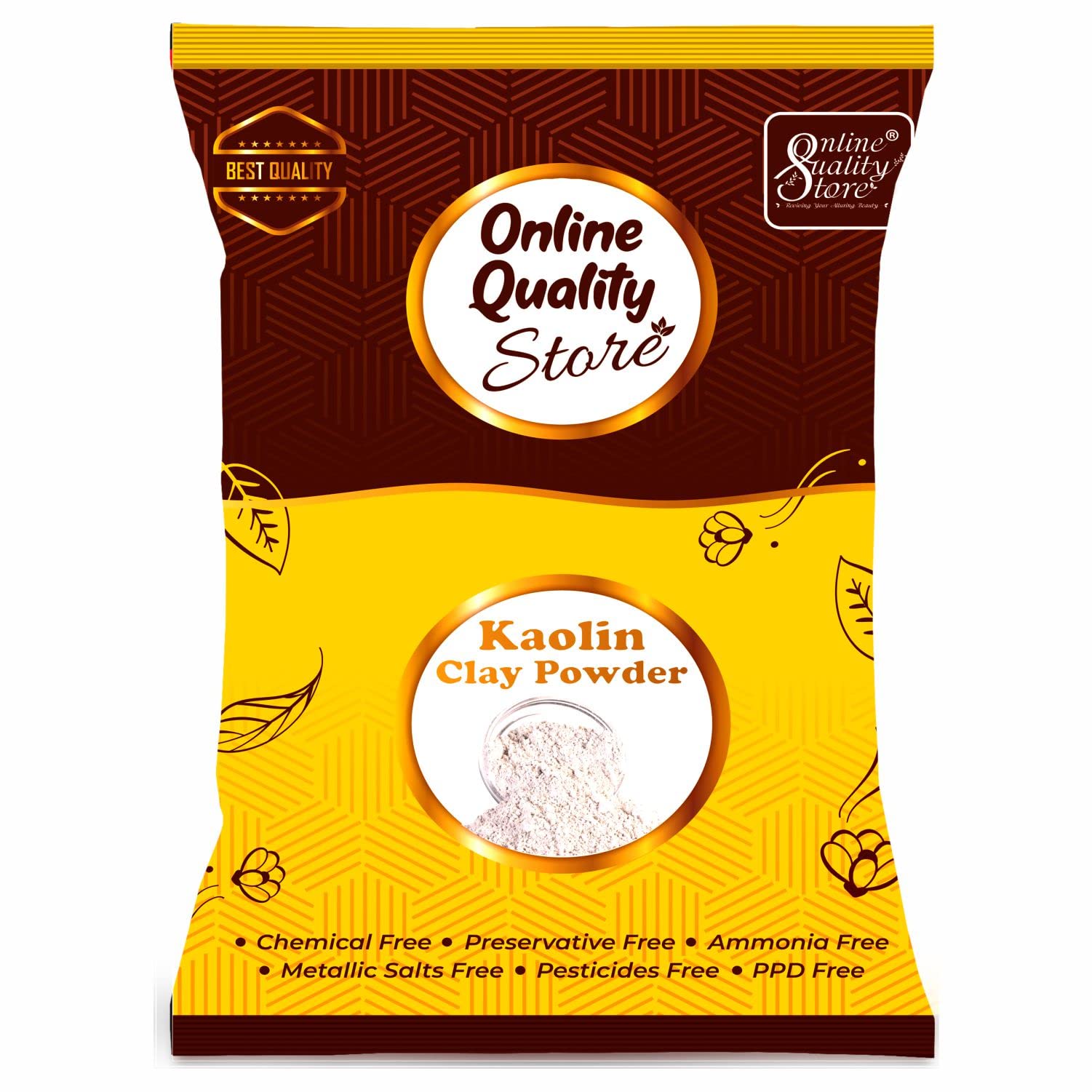 Online Quality Store Natural Kaoline/Clay Powder For Acne, Blackheads And For Glowing Skin, 250g