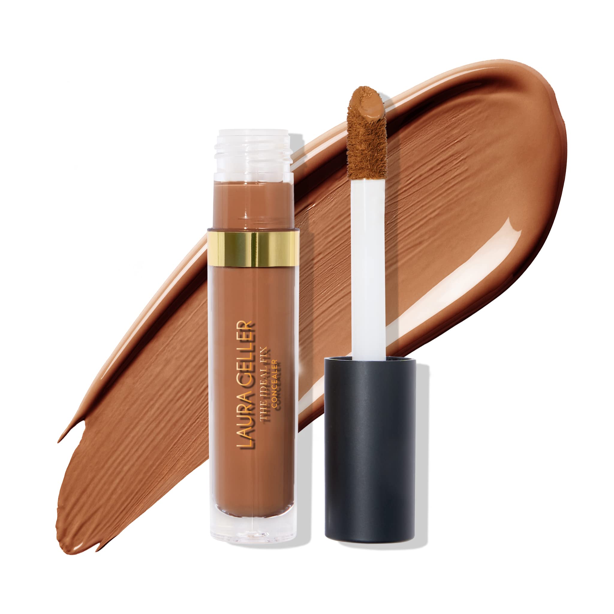 LAURA GELLER NEW YORK The Ideal Fix Concealer  Deep  Buildable Medium to Full Coverage Liquid Concealer  Covers Under Eye Dar