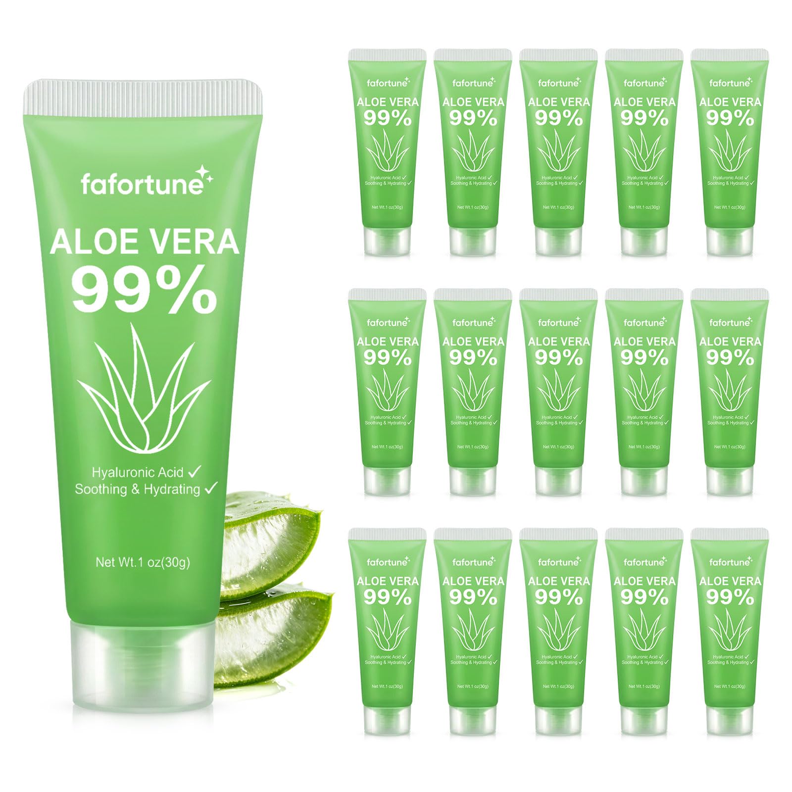 1oz Travel Size Aloe Vera Gel Bulk,25 Mini Soothing Hydrating Aloe Gel