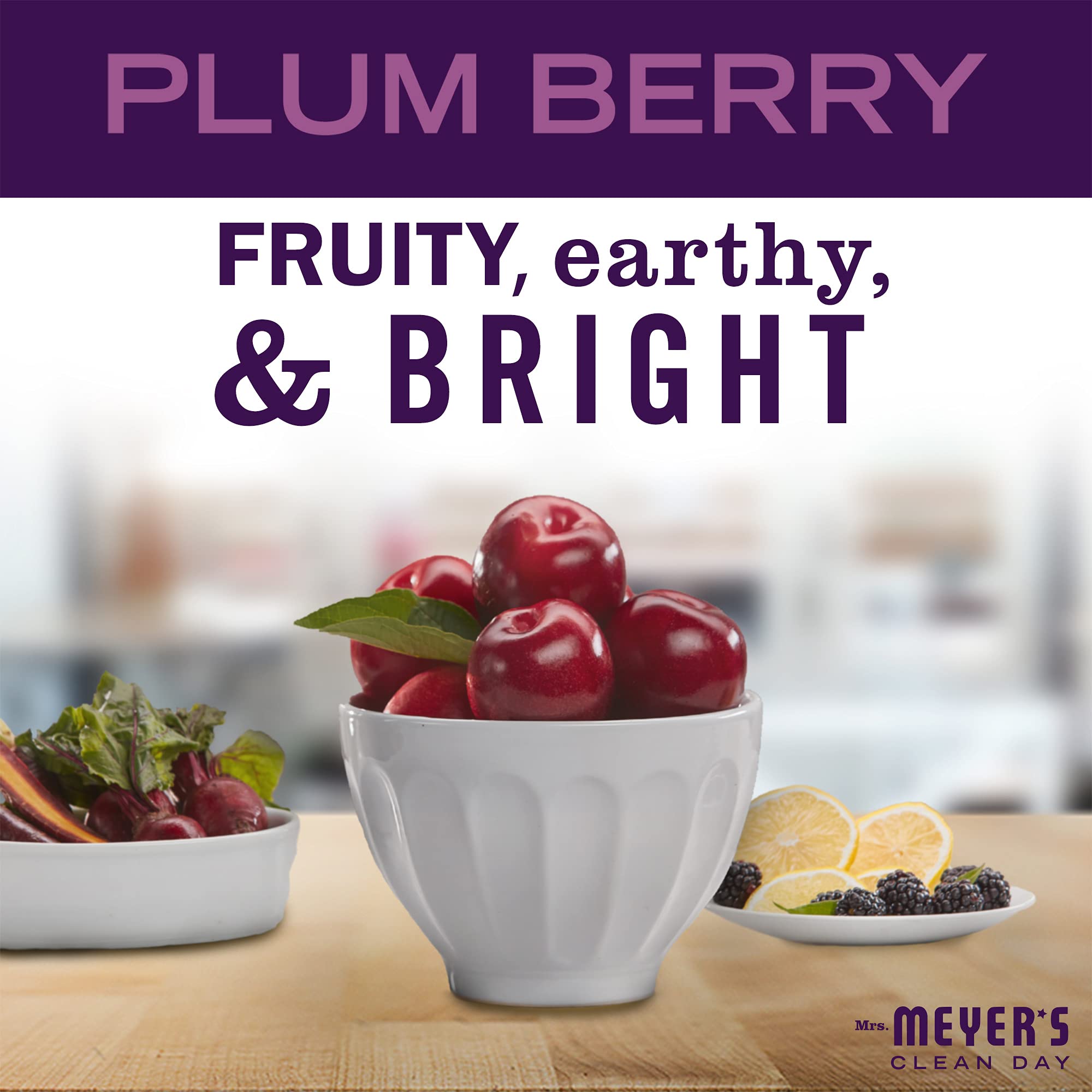 Mrs. Meyer 'S Clean Day Liquid Hand Soap, Cruelty Free And Biodegradable Hand Wash Formula Made With Essential Oils, Plum Berry