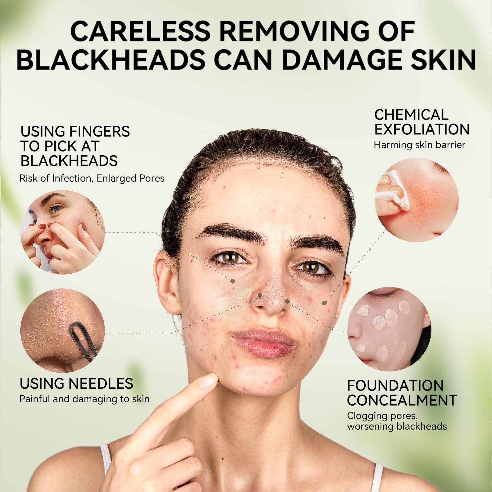 Lanbena Upgraded 2.0 Bamboo Charcoal Blackhead Remover Mask - 60 Nose Strips, Peel Off & Purify Pores, Deep Cleanse For All Skin