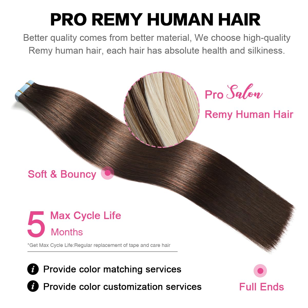 Suyya Tape In Hair Extensions Human Hair 100% Remy Human Hair Darkest Brown 50G/Pack 20Pcs Straight Seamless Skin Weft Tape In H