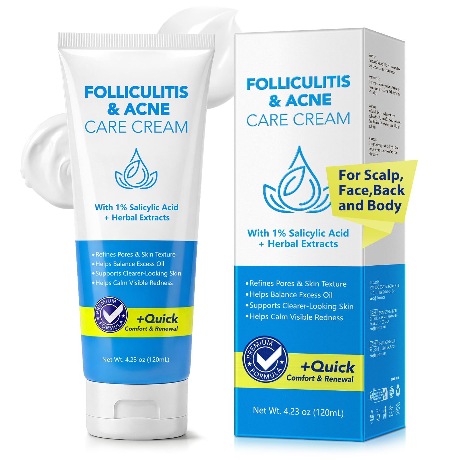 Arkturi Folliculitis Cream, Folliculitis & Acne Care Cream, Effective Care for Folliculitis Scalp Face and Body 120ml