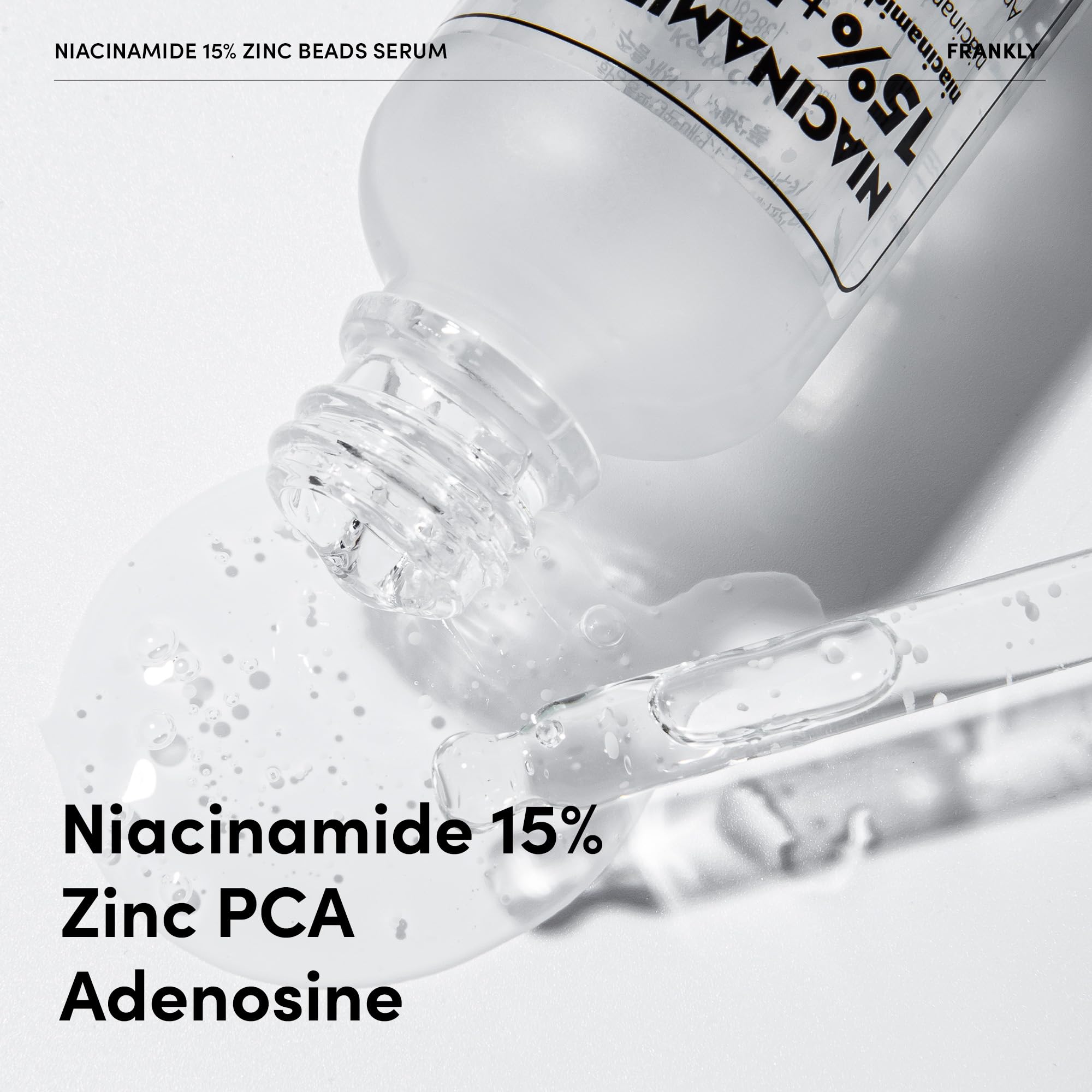 Frankly Niacinamide 15% & Zinc Beads Serum: Acne & Dark Spots Care, Oil Control, Even Skin Texture & Glow | Vegan & Cruelty-Free
