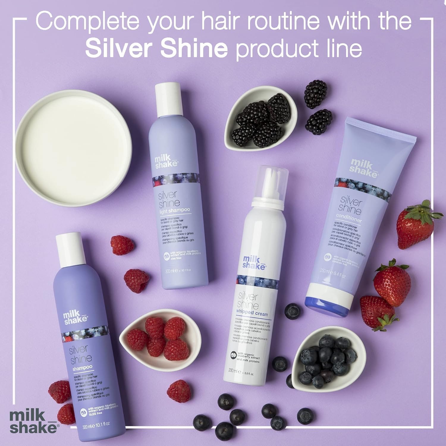 Milk_Shake Silver Shine Purple Shampoo For Blonde Hair - Blonde Toner For Brassy Hair 100% Sles-Free, 101 Fl Oz