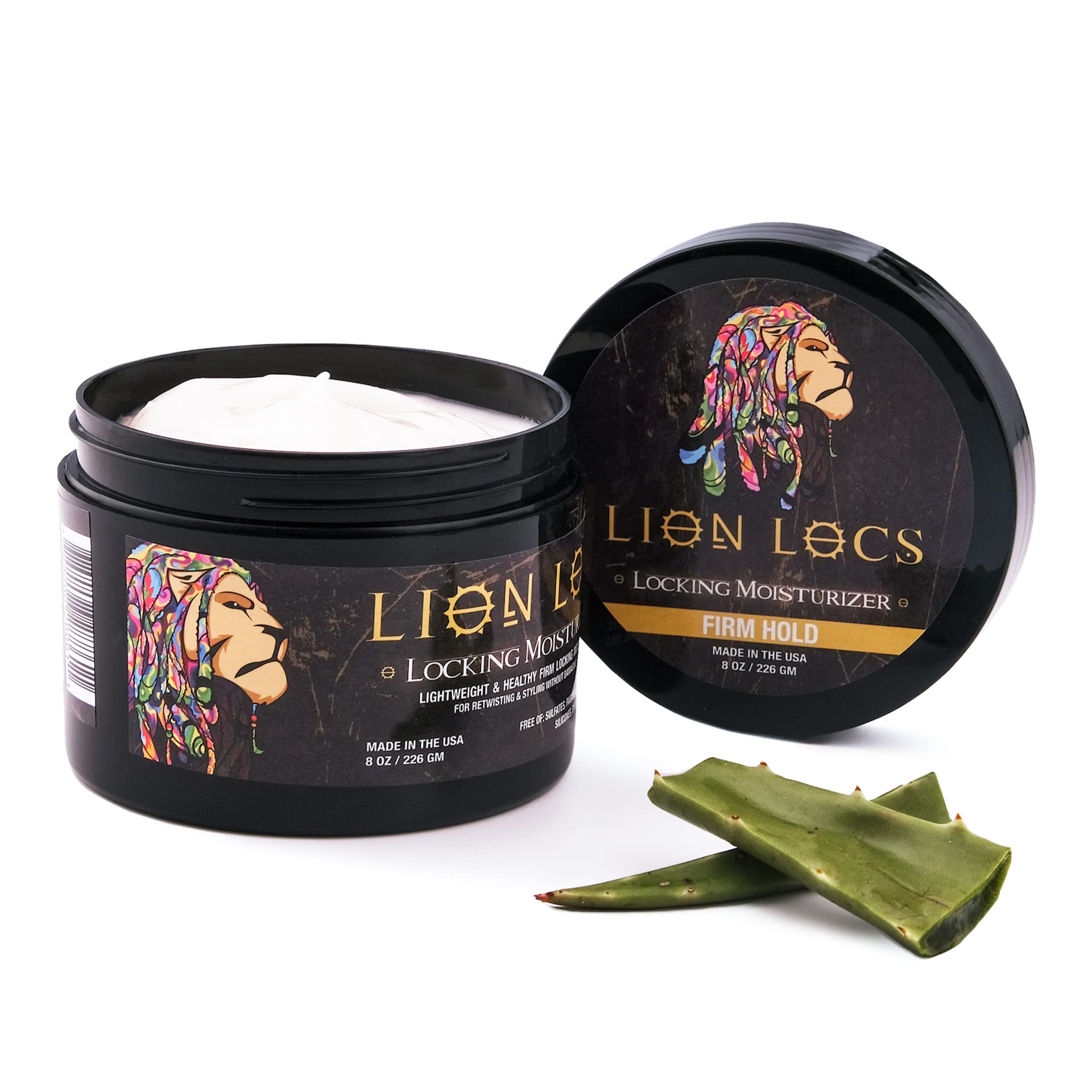 Lion Locs Firm Hold Hair Locking Dreadlock Gel Cream for Dreads, Braids, Braidlocks, Locks, Interlocks, Sisterlocks, Brotherlock