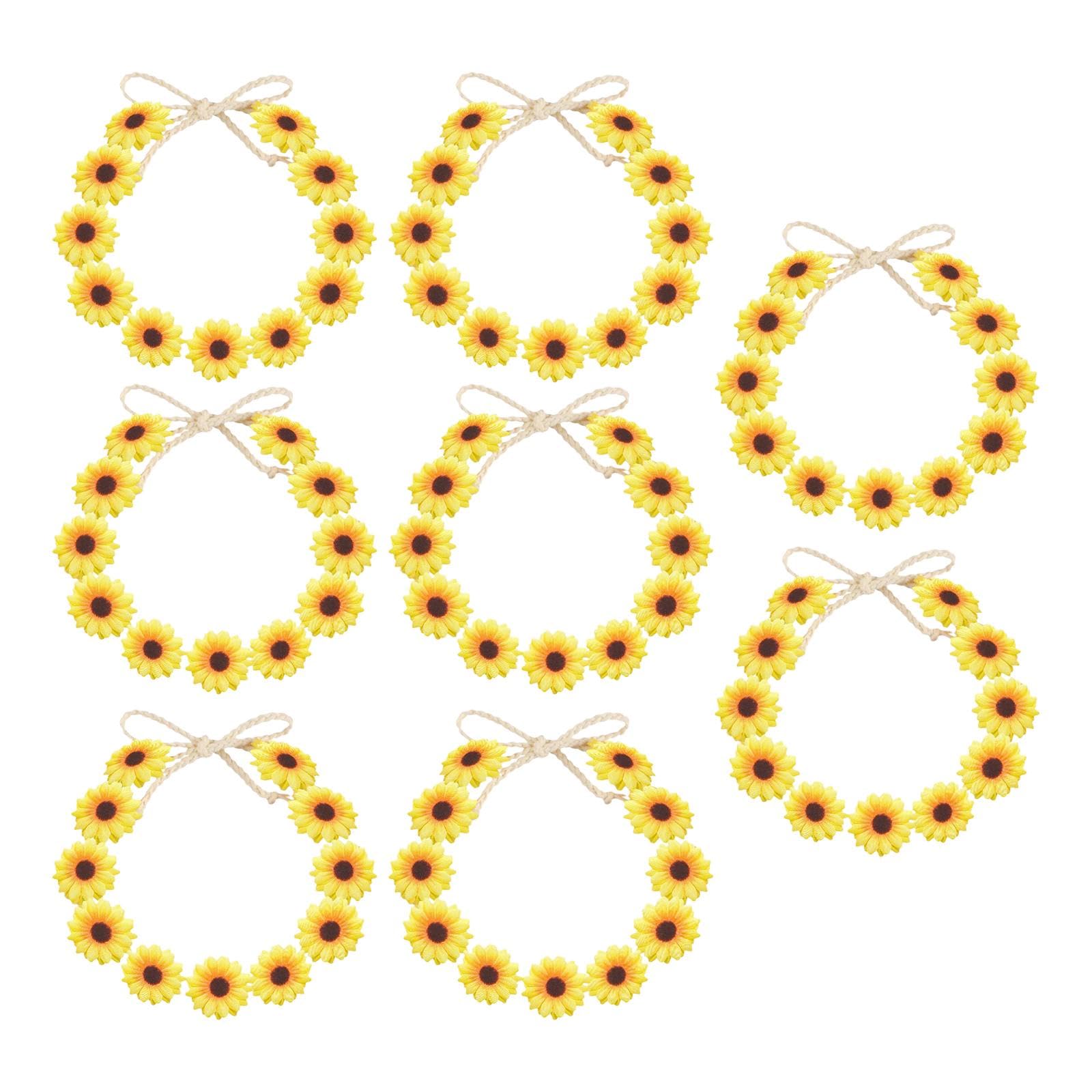ATORSE?8x Flower Headband Portable Flower Crown for Engagements Weddings Parties