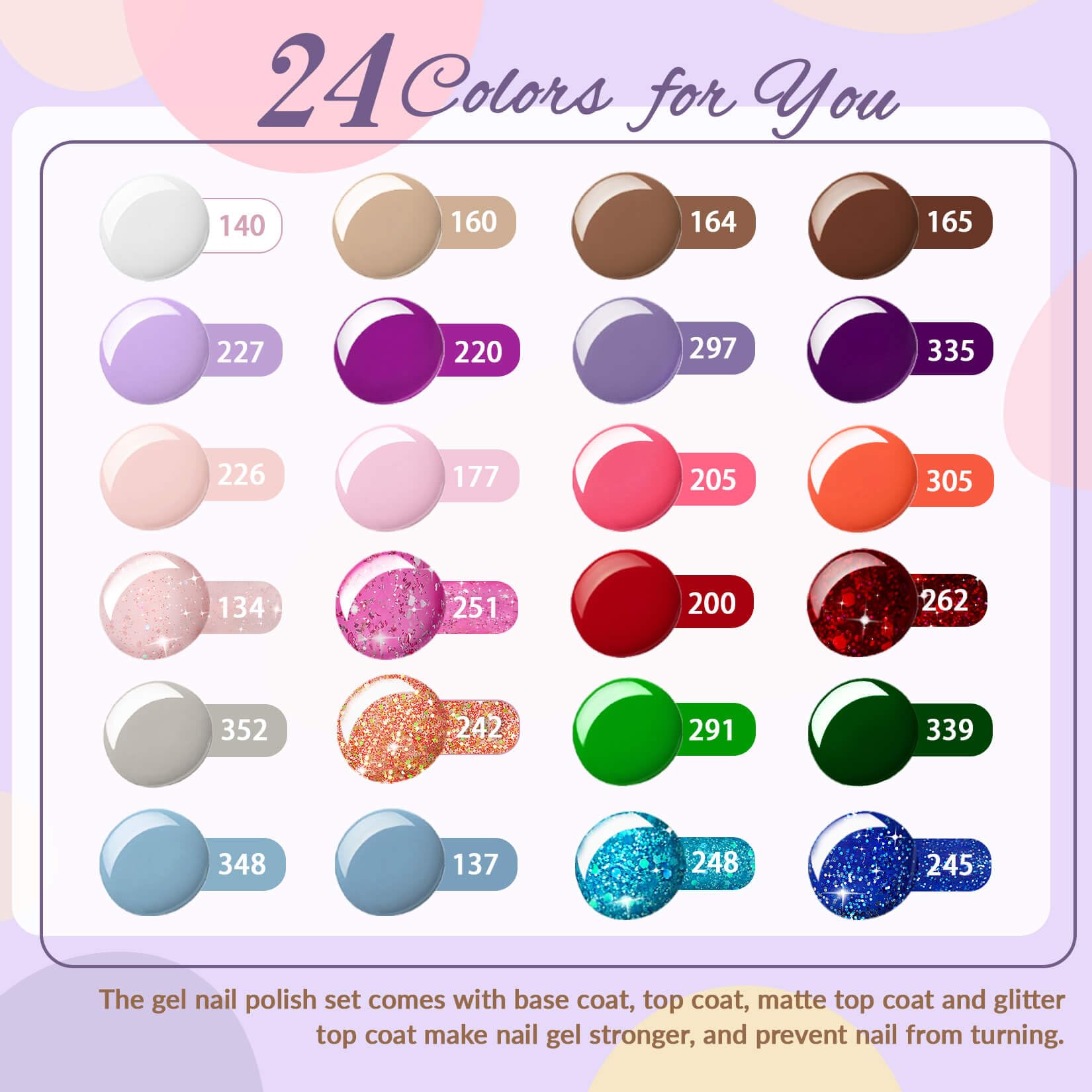 Phoenixy Gel Nail Polish Kit With U V Light 48W, 44 Pcs 72 Effect Gel Nail Polish Set Base Glitter Top Coat Gel Nail Kit Manicur