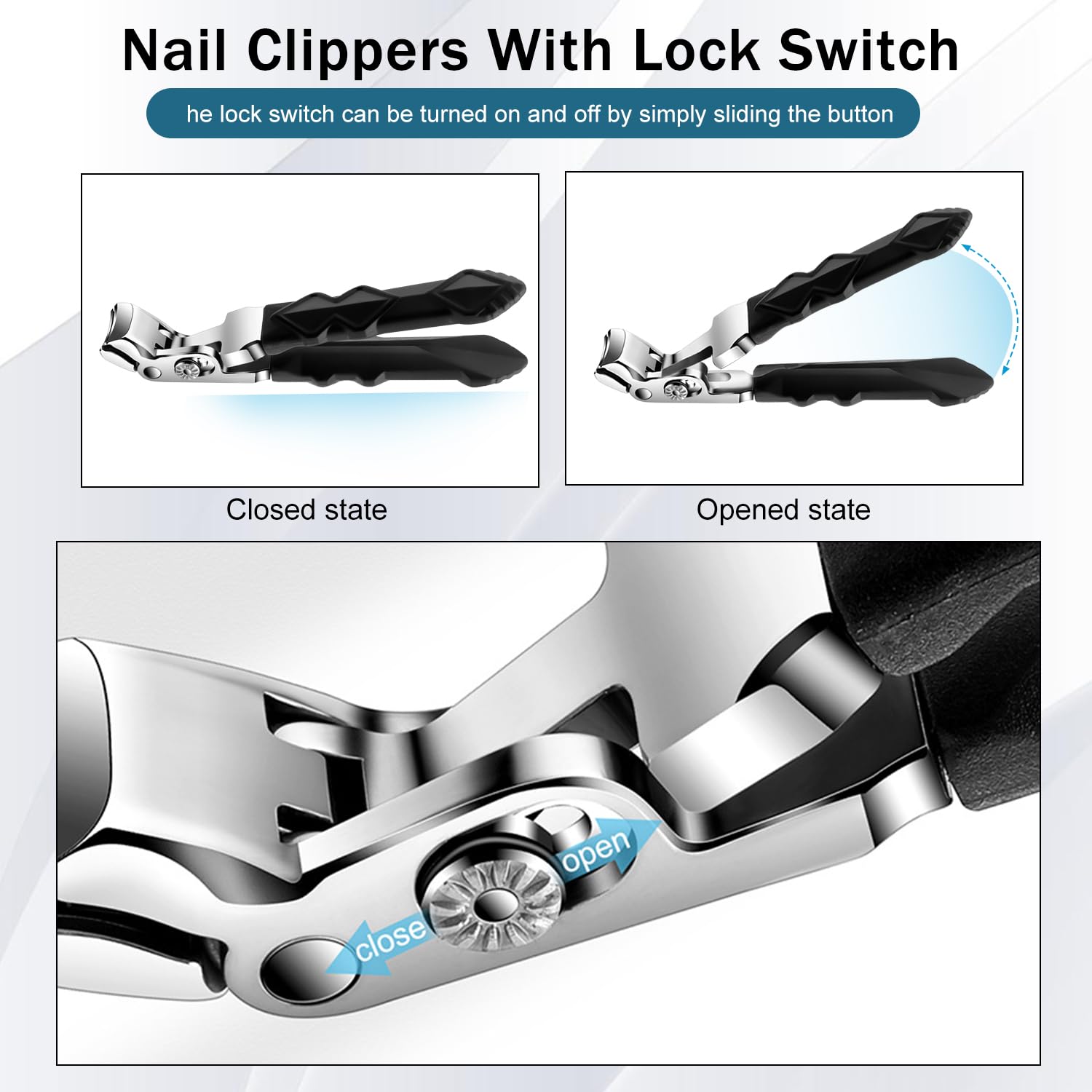 Clipmaster Pro Nail Clippers, Nail Clippers For Seniors, Clipmaster Pro Toenail Clippers, Toe Nail Clipper, Proclip Wide Jaw Ope