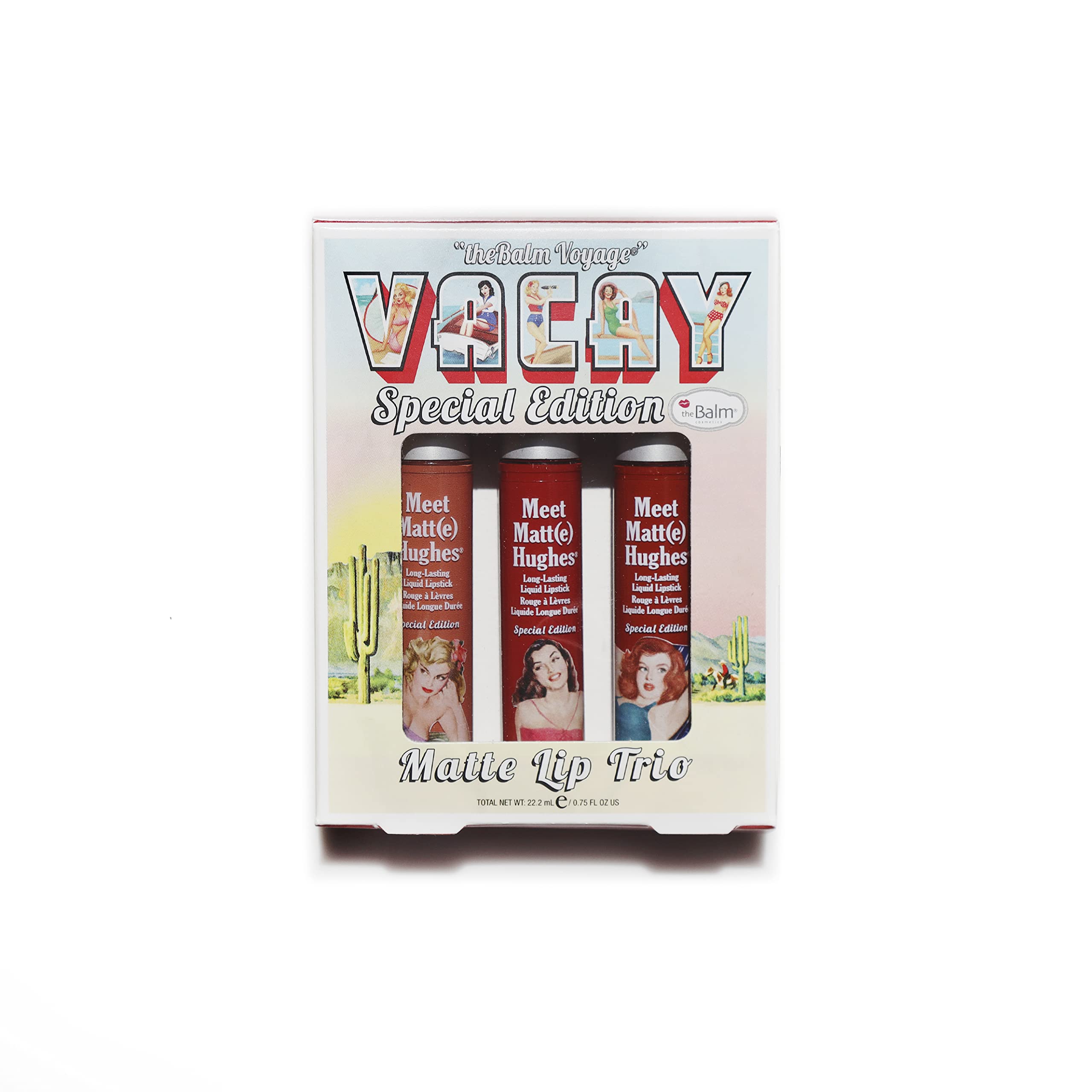Voyage Vacay Matte Lip Trio Special Edition By The Balm For Women - 3 Pc 0.75Oz Lipstick - Persistent, 0.75Oz Lipstick - Charism