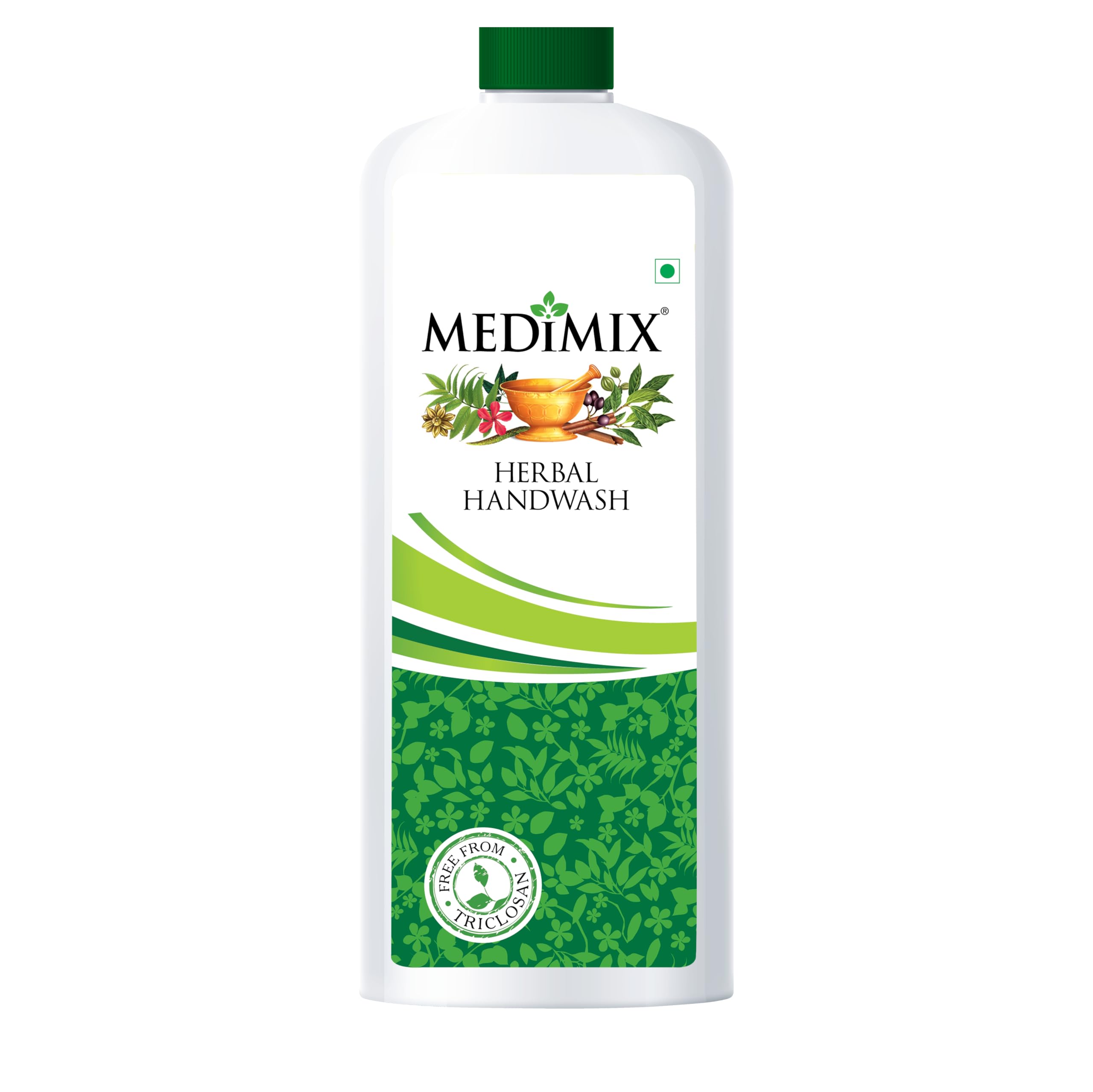 Medimix Herbal Liquid Handwash 1L Refill Bottle | Ideal For Germ Protection, Soft & Moisturized Hands | Harsh Chemical-Free | En
