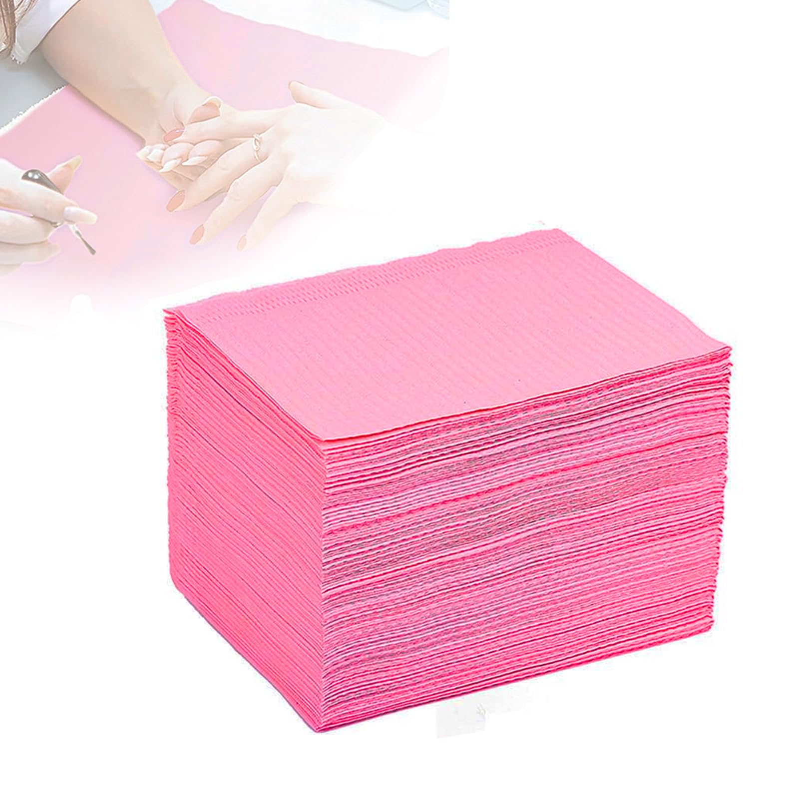 Bucice 50Pcs Disposable Nail Art Table Towels 3 Ply Tissue Waterproof Lap Cloths 13'' X 18'' Waterproof Dental Bibs For Patients