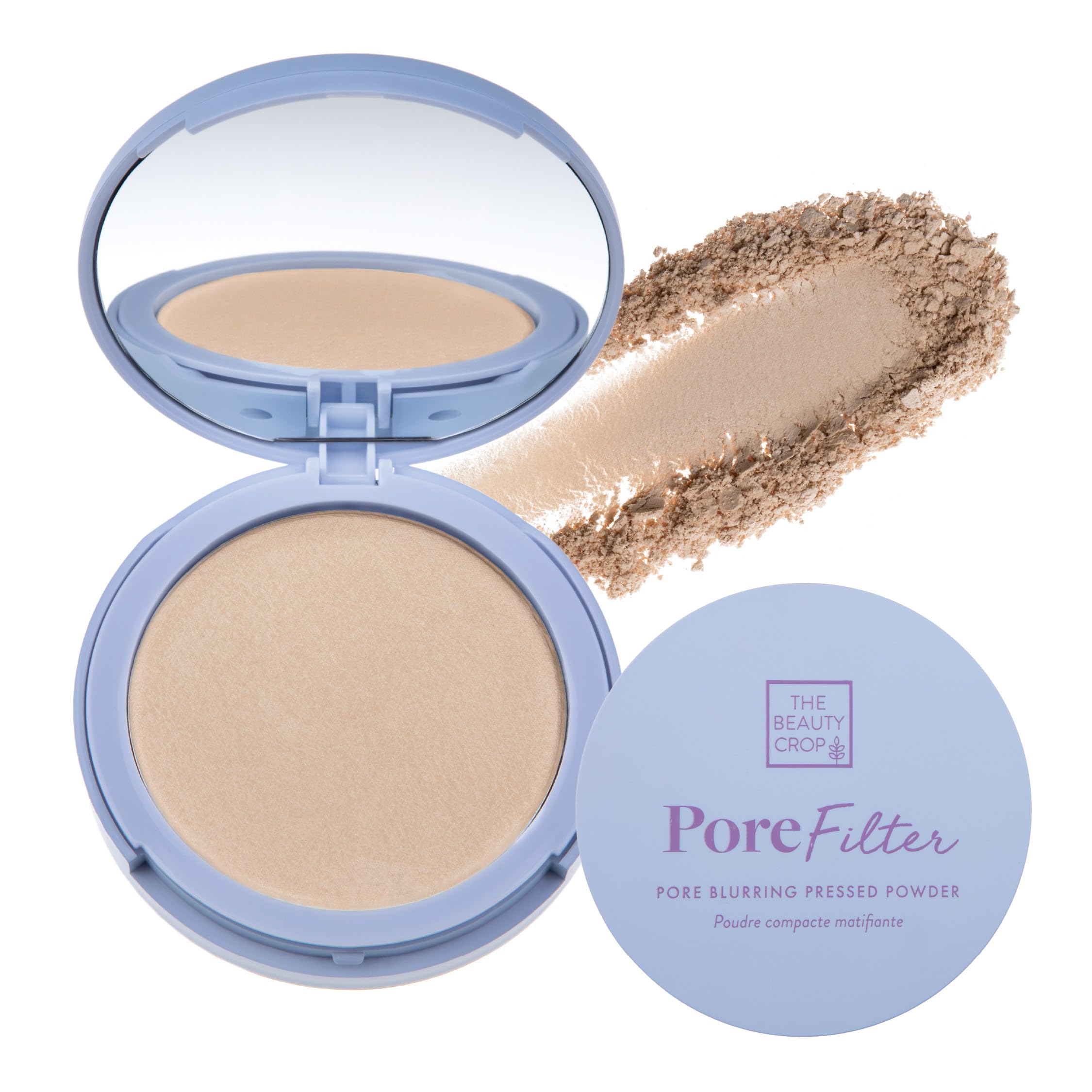The Beauty Crop PoreFilter Pressed Powder  Blurs Pores & Controls Shine  Light Shade  0.34 oz