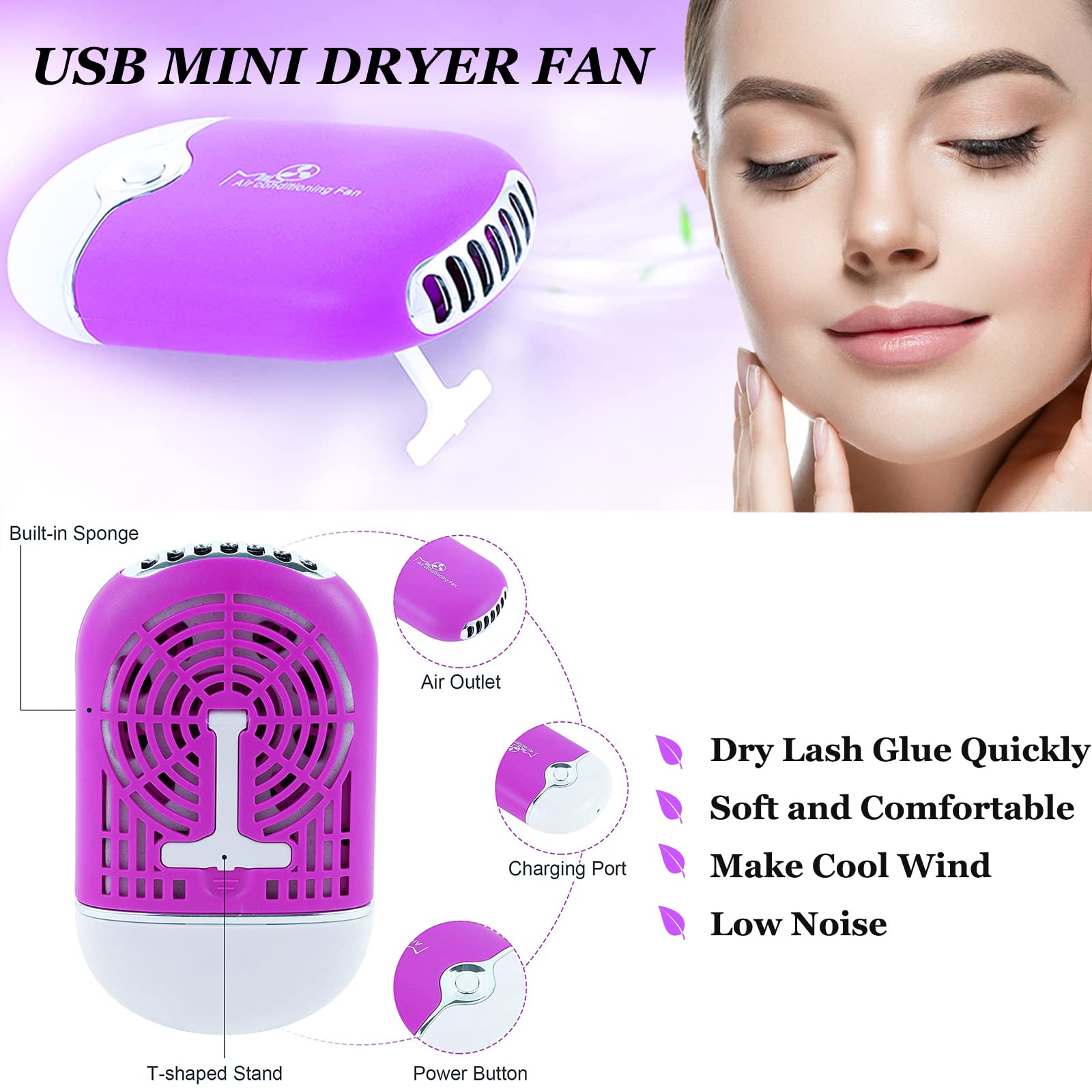 Aremod Eyelash Shampoo For Lash Extension,Lash Cleaning Kit With Usb Lash Fan,60Ml Lash Mousse,Mascara Brush,Nose Blackhead Faci