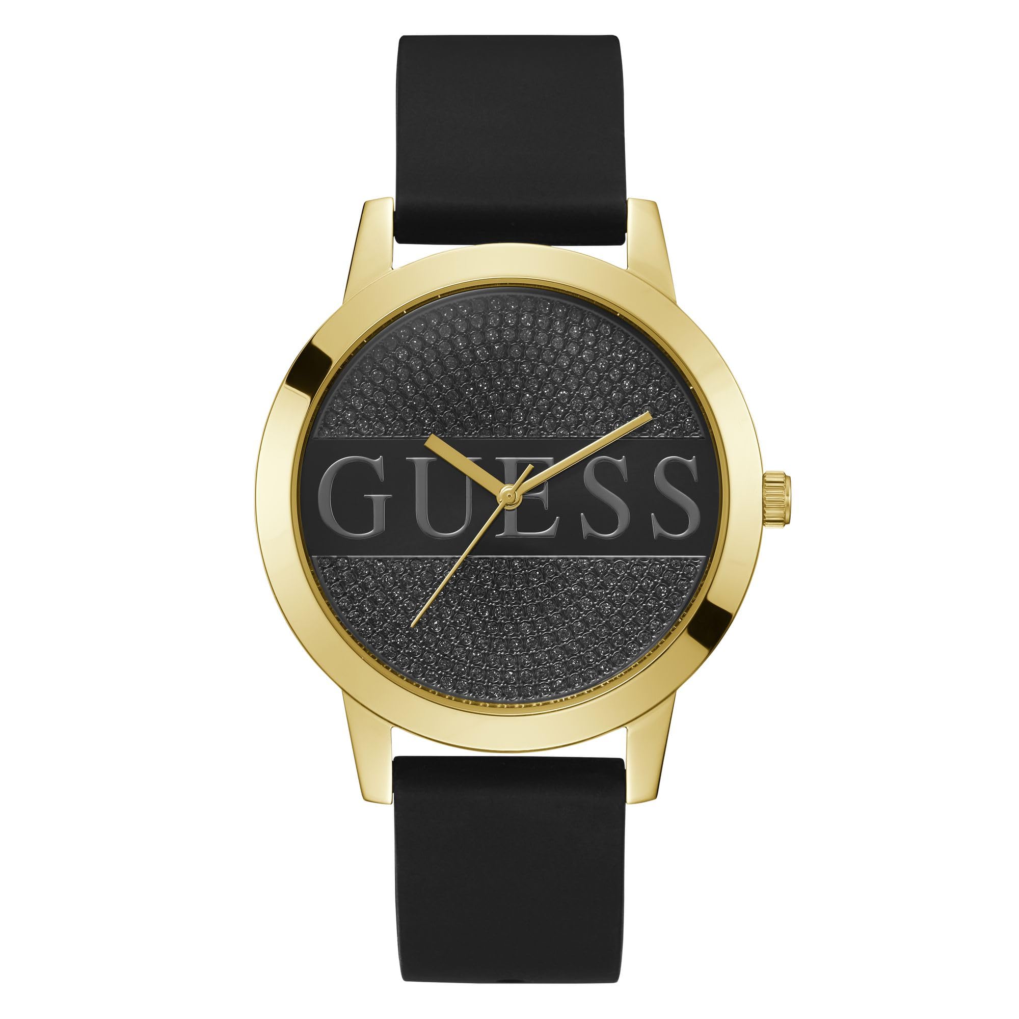Guess Black Dial Men Analog Silicone Band Watch  U1377G1M