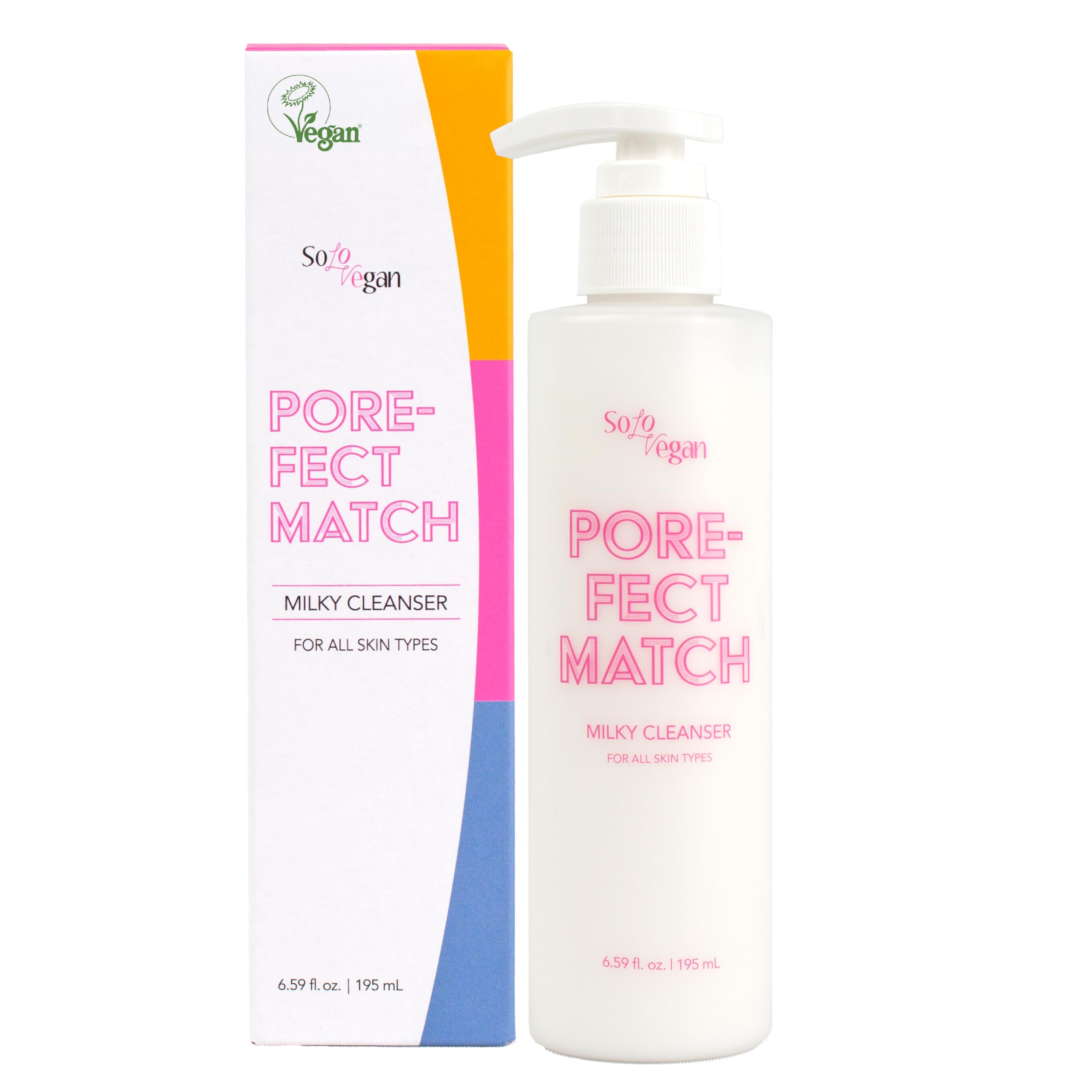 SoloVegan Pore-fect Match Milky Face Cleanser Korean Cleanser Face Wash Cleansing Milk Face Wash