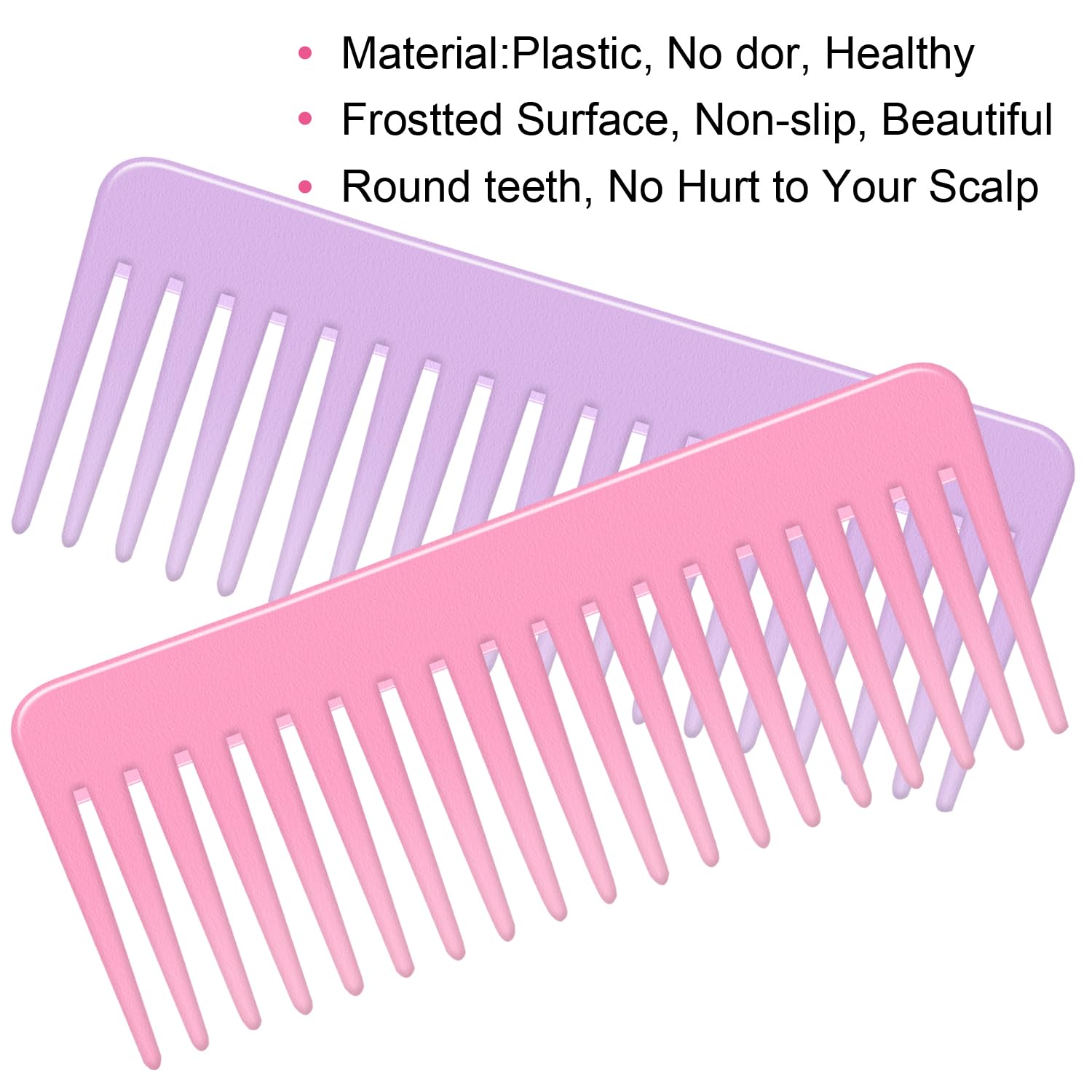 Wide Tooth Comb And Large Hair Detangling Comb For Long Hair, Curly Hair, Wet Hair, No Handle Detangler Comb Styling Shampoo Com