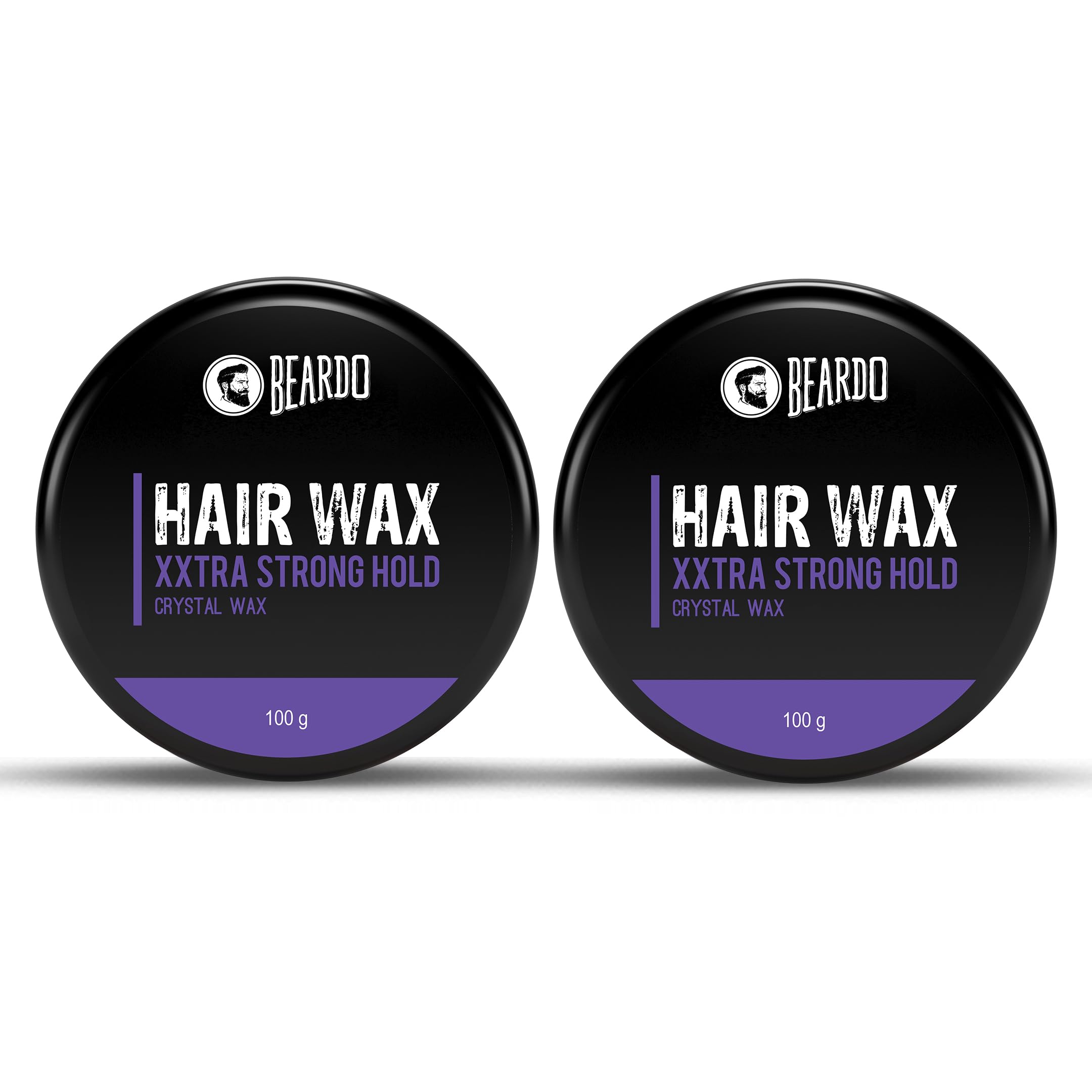 Beardo Xxtra Stronghold Hair Wax, 100 Gm (Pack Of 2) | Crystal Hair Wax For Men | Styling Wax For Glossy Finish & Shine | Strong