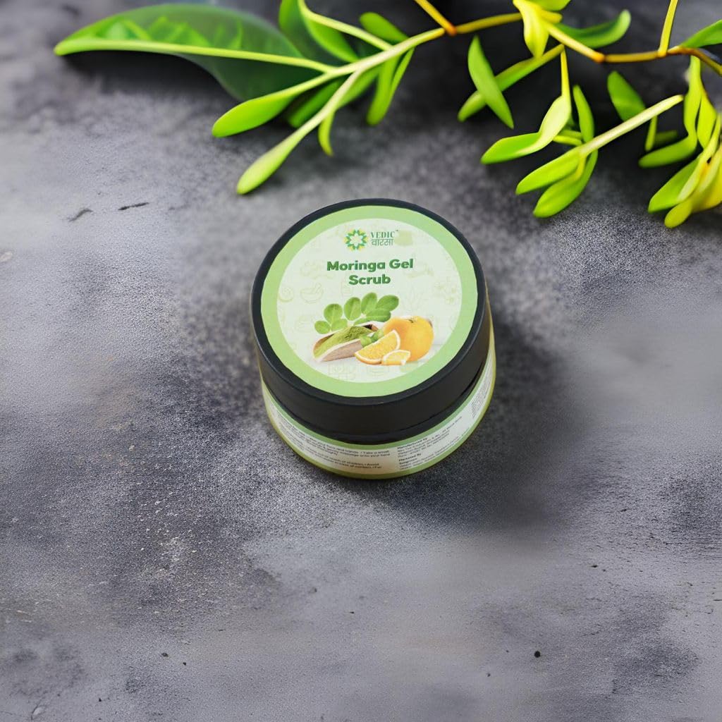 Vedic Vaarsa Moringa Gel Scrub - Exfoliating, Nourishing Skin Exfoliant For Radiant, Healthier Face - Skin Exfoliant