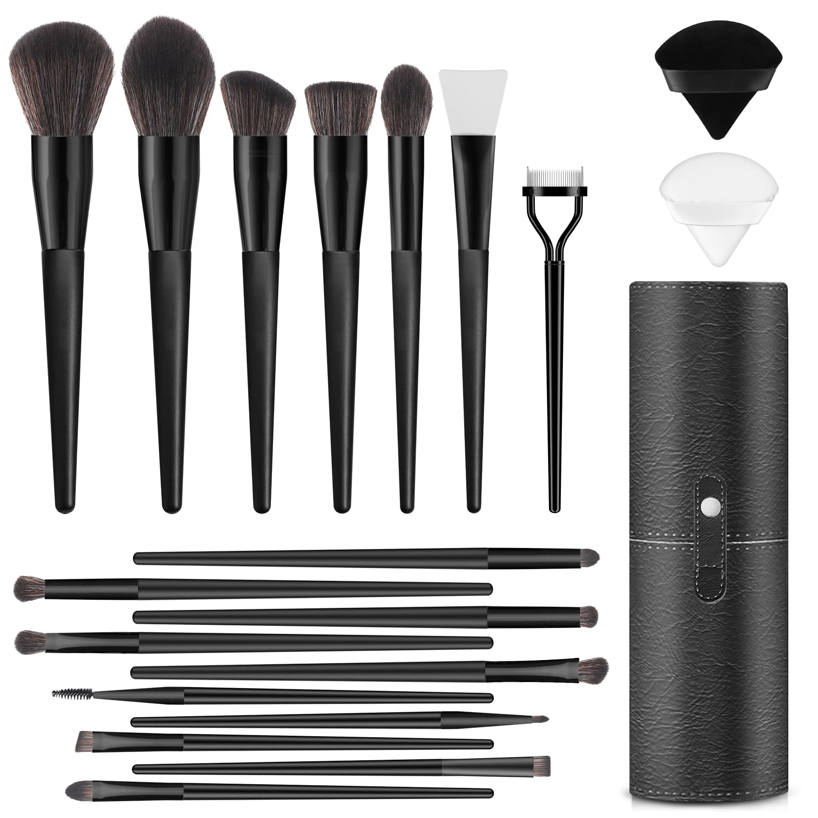 Professional Makeup Brush Set, Luxbru 20Pcs Makeup Brushes With Foundation Eyebrow Blending Concealer Blush Eyeshadow Contour Po