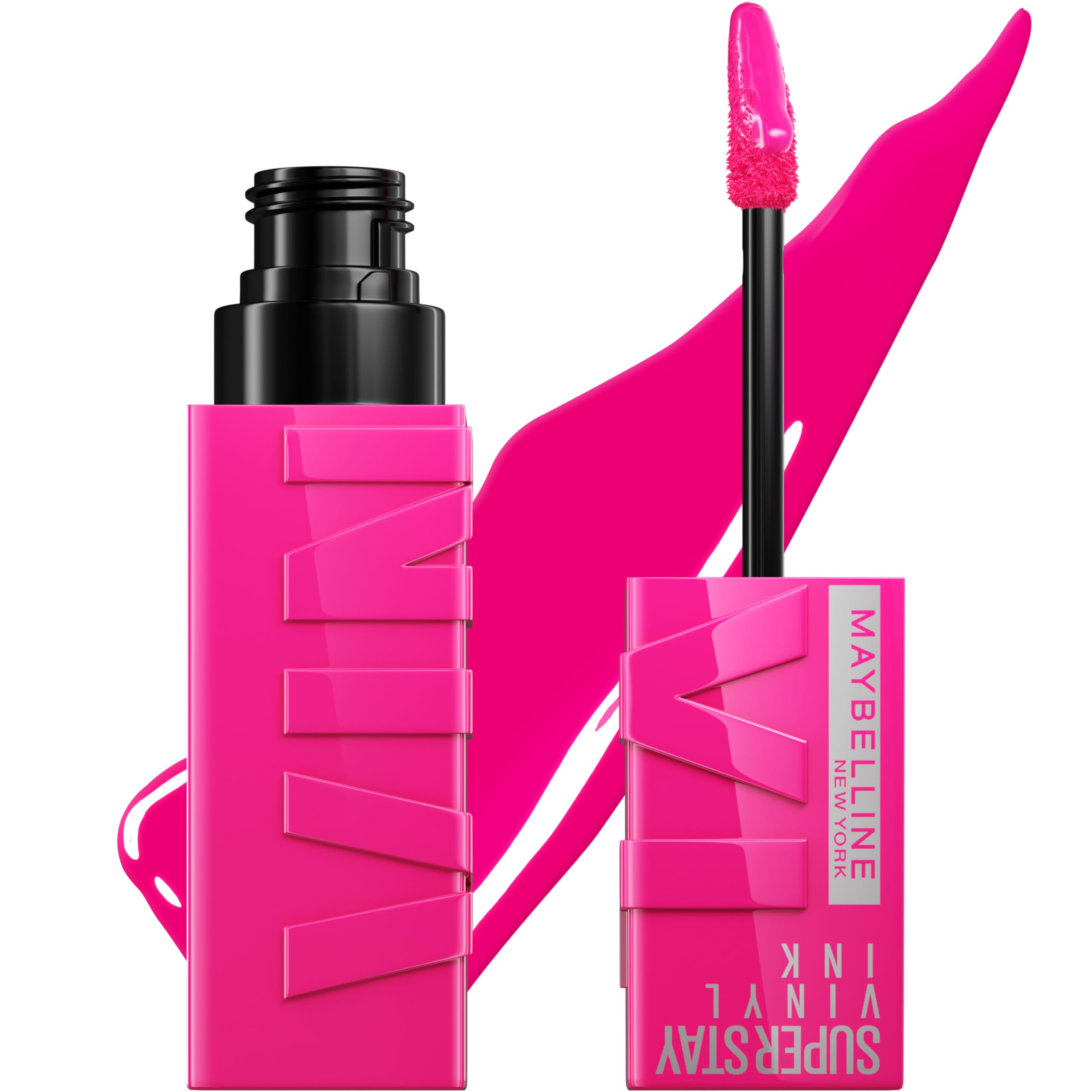 MAYBELLINE Super Stay Vinyl Ink Longwear No-Budge Liquid Lipcolor Make Up, Highly Pigmented Color and Instant Shine, Striking, 1