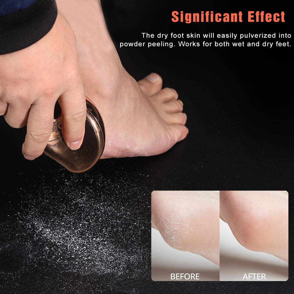 BEZOX glass Foot File callus Remover, crystal Pedicure Foot Scrubber for Travel Use, Portable Handheld Sized Foot Scraper for cr