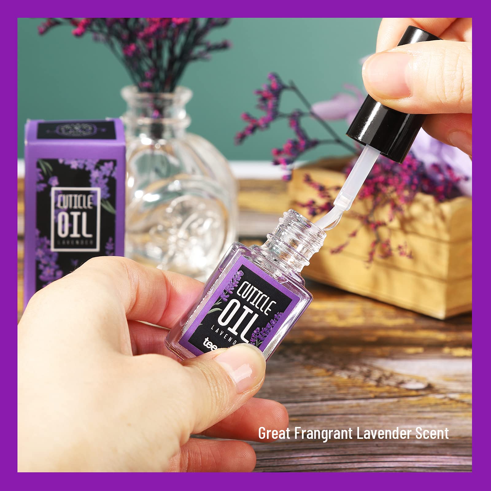 Teenitor Nail Gel Polish Dipping Powder Remover Tools Kit with Nail Clips Nail Remover Pads Cuticle Oil Nail Brushes Nail File B