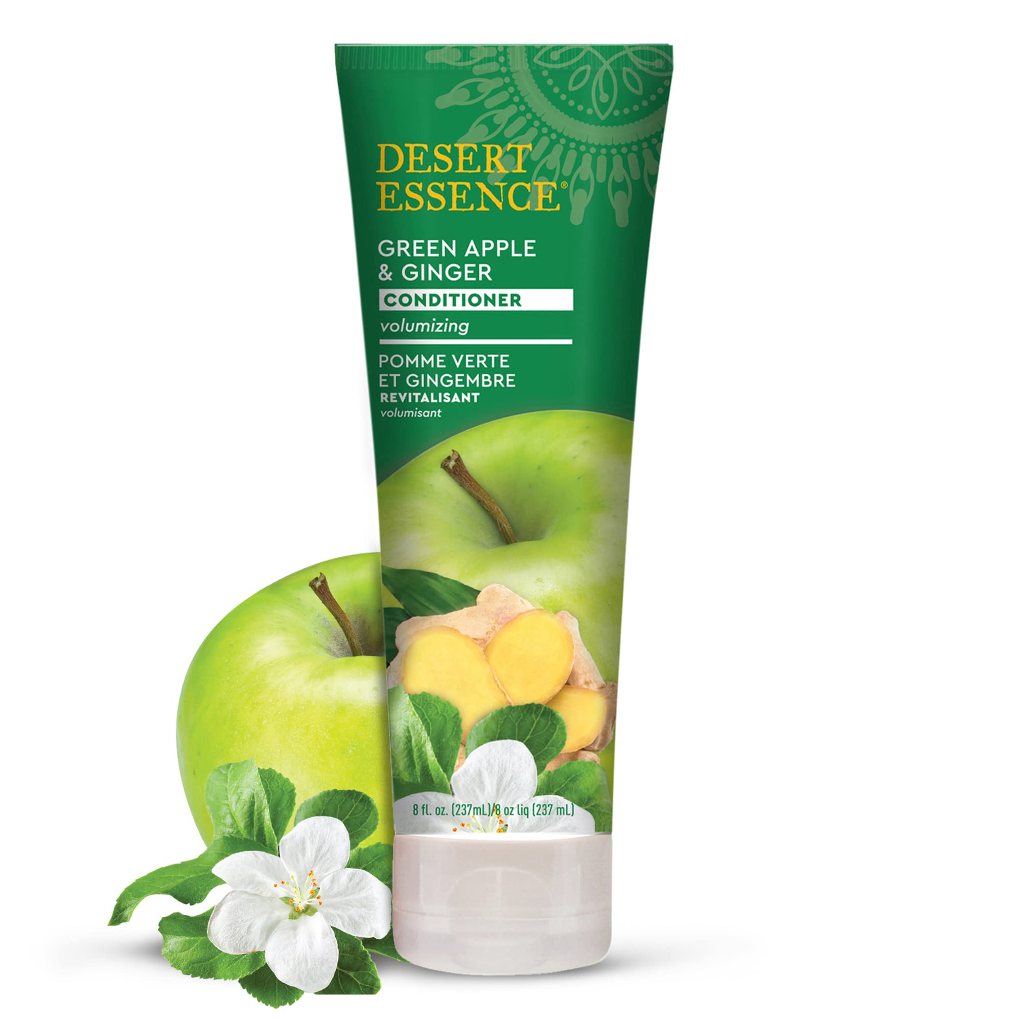 Desert Essence, Thickening Conditioner, Green Apple and Ginger, Vegan, 8 oz
