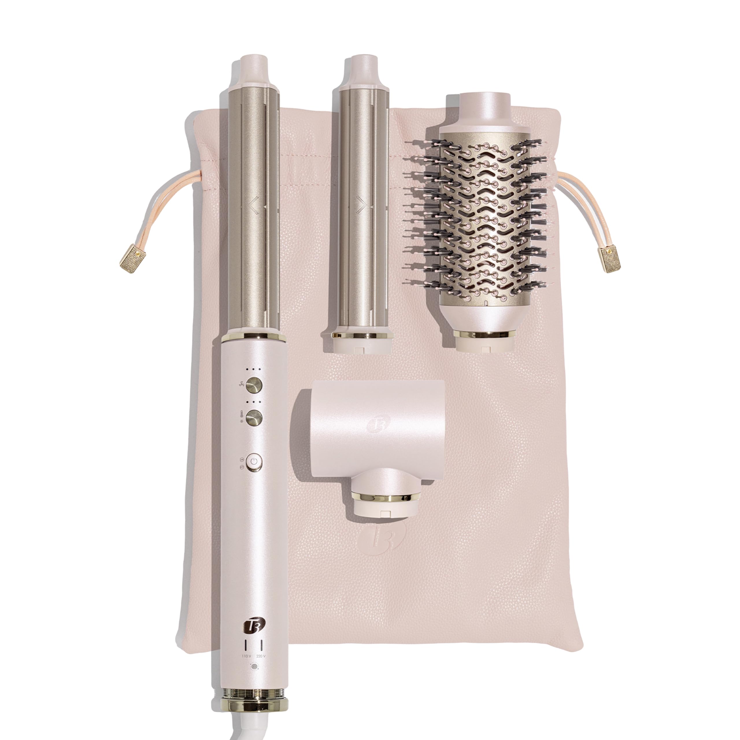 T3 AIRE 360 MultiStyler & Blowout System, Hair Dryer Brush, Oval Round Brush Air Styler AutoCurler with Korean CeraGloss Ceram