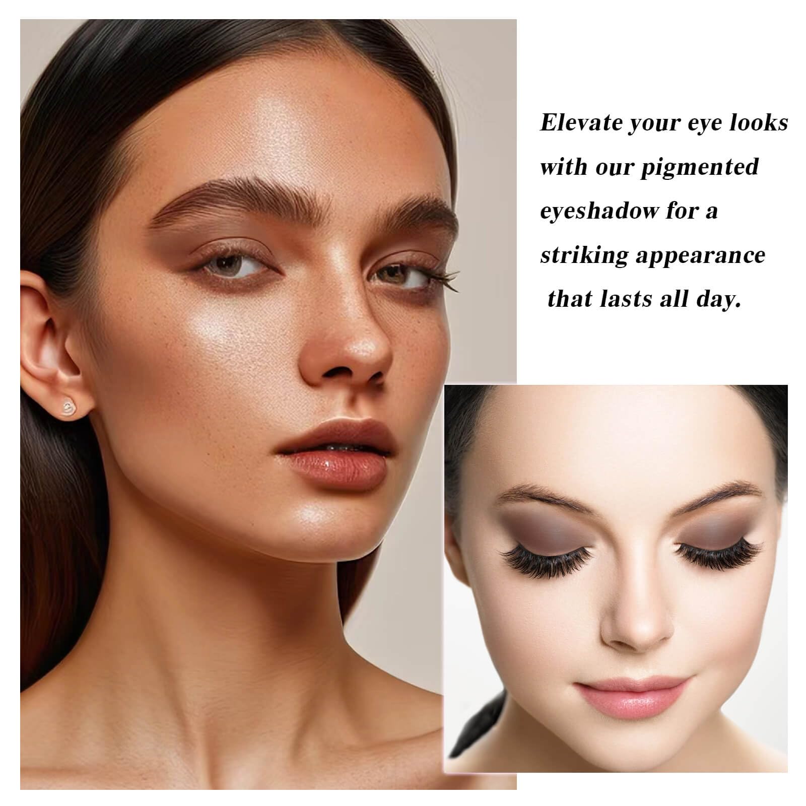 Meicoly Brown Single Eyeshadow With Mirror,Matte Coffee Eye Shadow For Halloween Makeup,Pressed Powder Eyeshadow,Matte Shade Eye