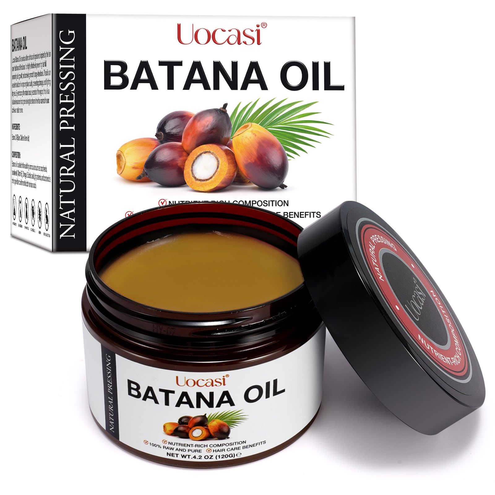 Acorn + Oak Raw Batana Oil for Hair Growth and Repair,100% Pure Unrefined Oil Prevent Hair Loss and Promotes Hair Thickness for 