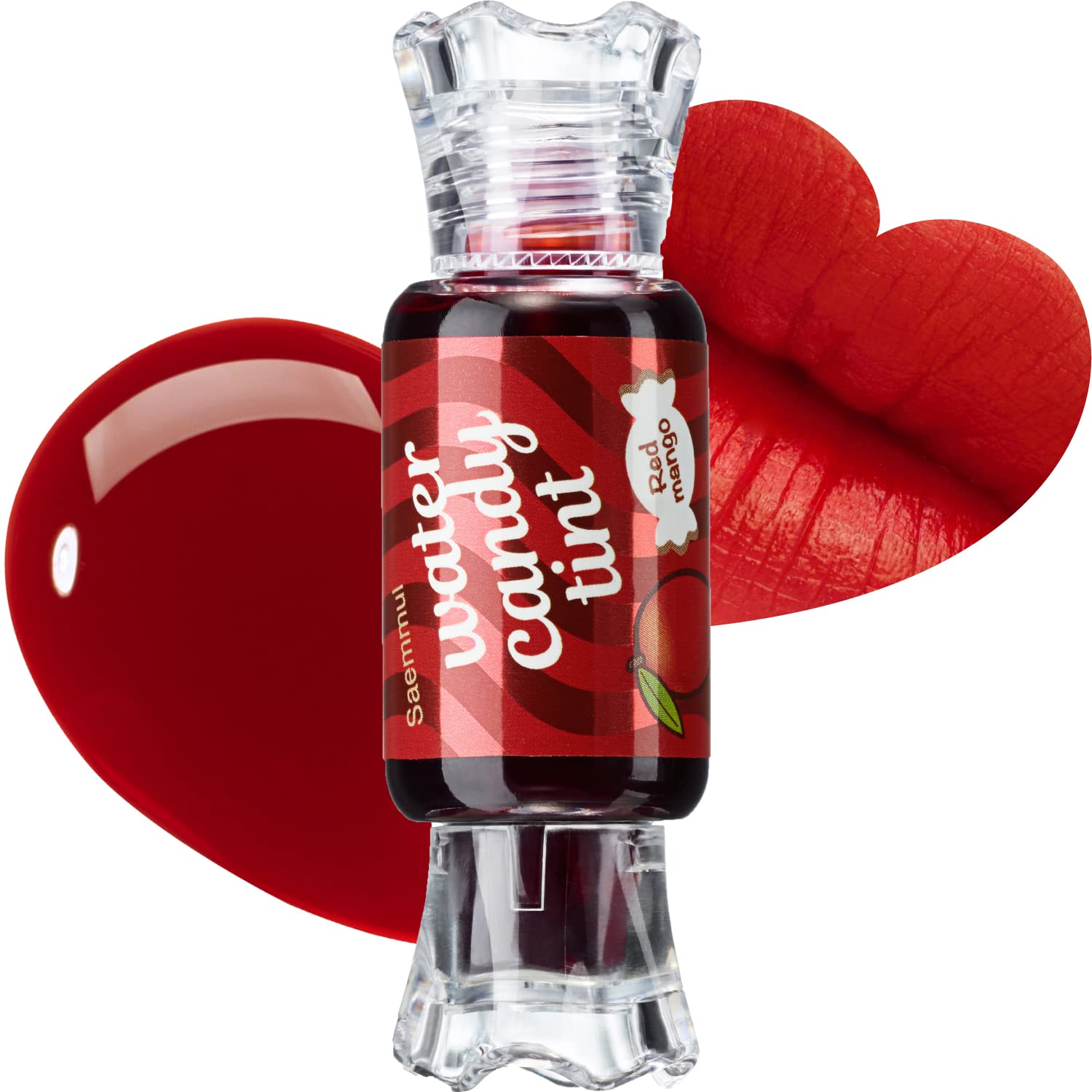 Thesaem Saemmul Water Candy Tint #3 Redmango - High Pigment Long Lasting Lip Stain Juicy Fruity Vivid Colors - Transfer Proof, W